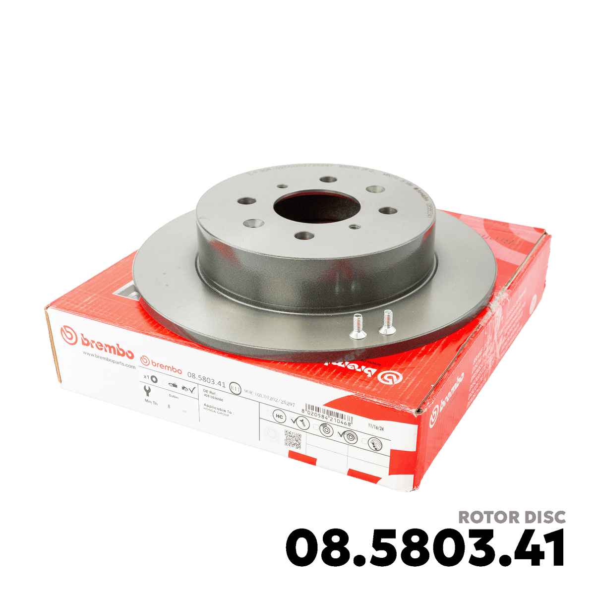 2001 - 2005 HONDA CIVIC ES ROTOR DISC - BREMBO - 08.5803.41