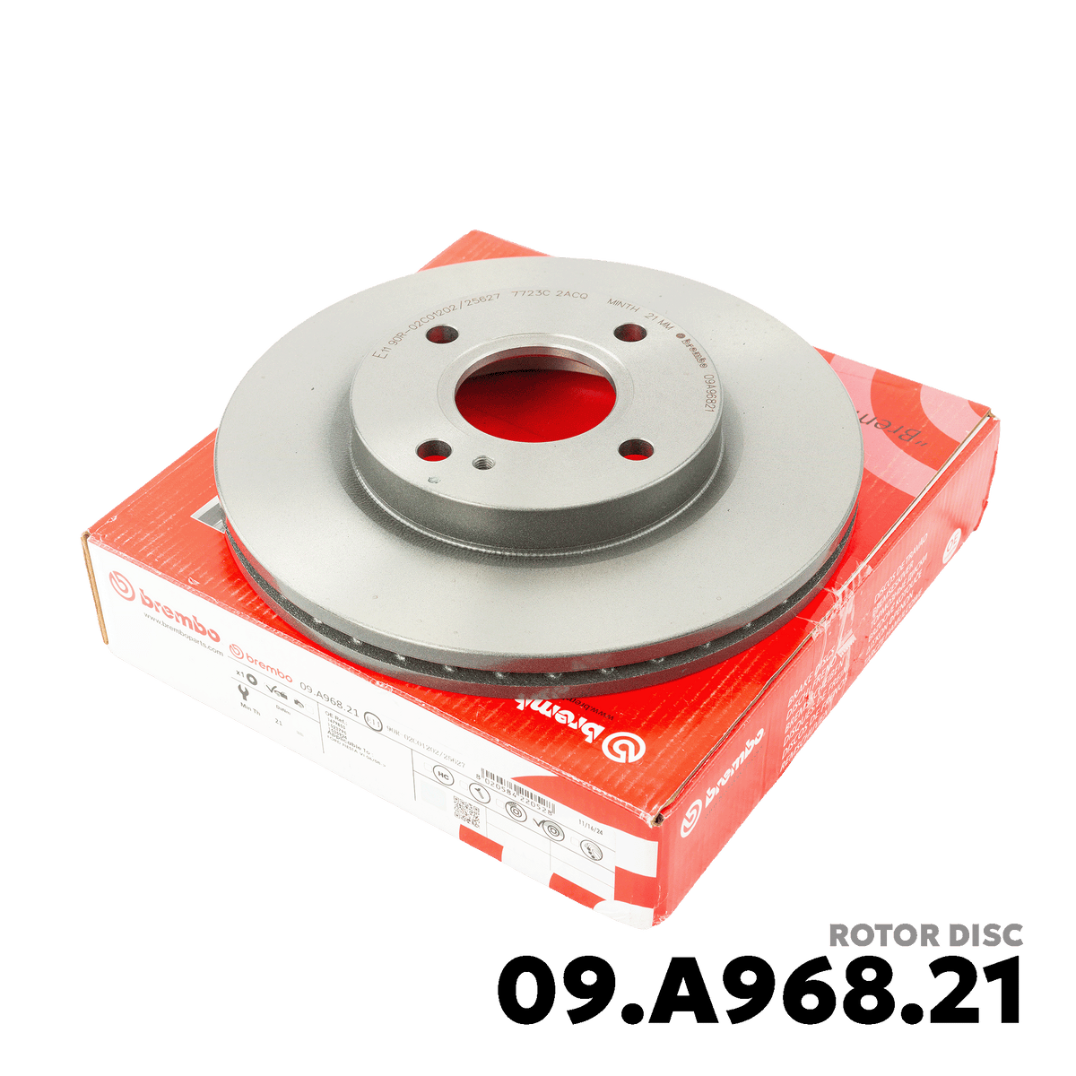 2010 - 2019 FORD FIESTA GEN 6 ROTOR DISC - BREMBO - 09.A968.21