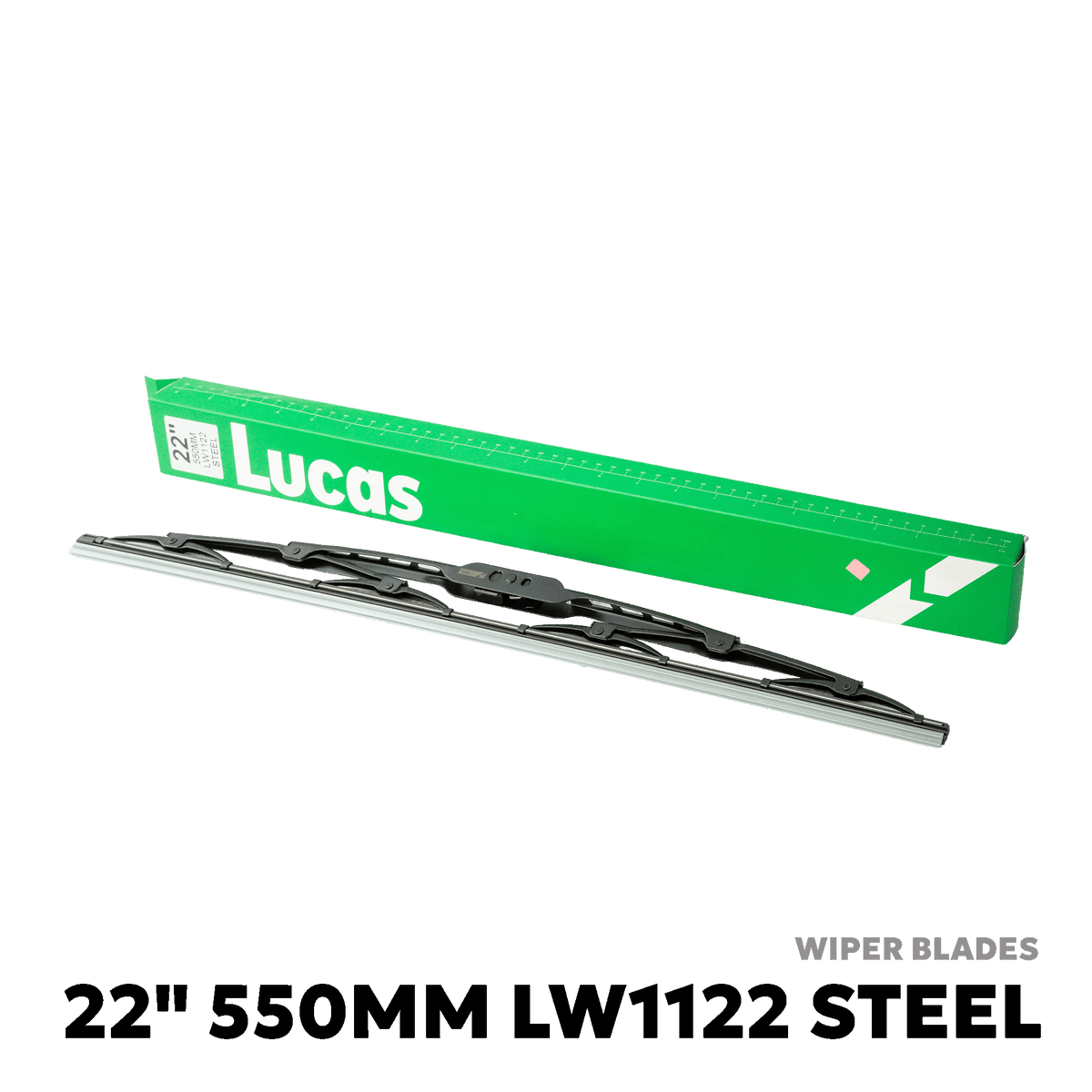 2012 - 2025 MITSUBISHI MIRAGE HATCHBACK WIPER BLADE - LUCAS - LW1122 STEEL