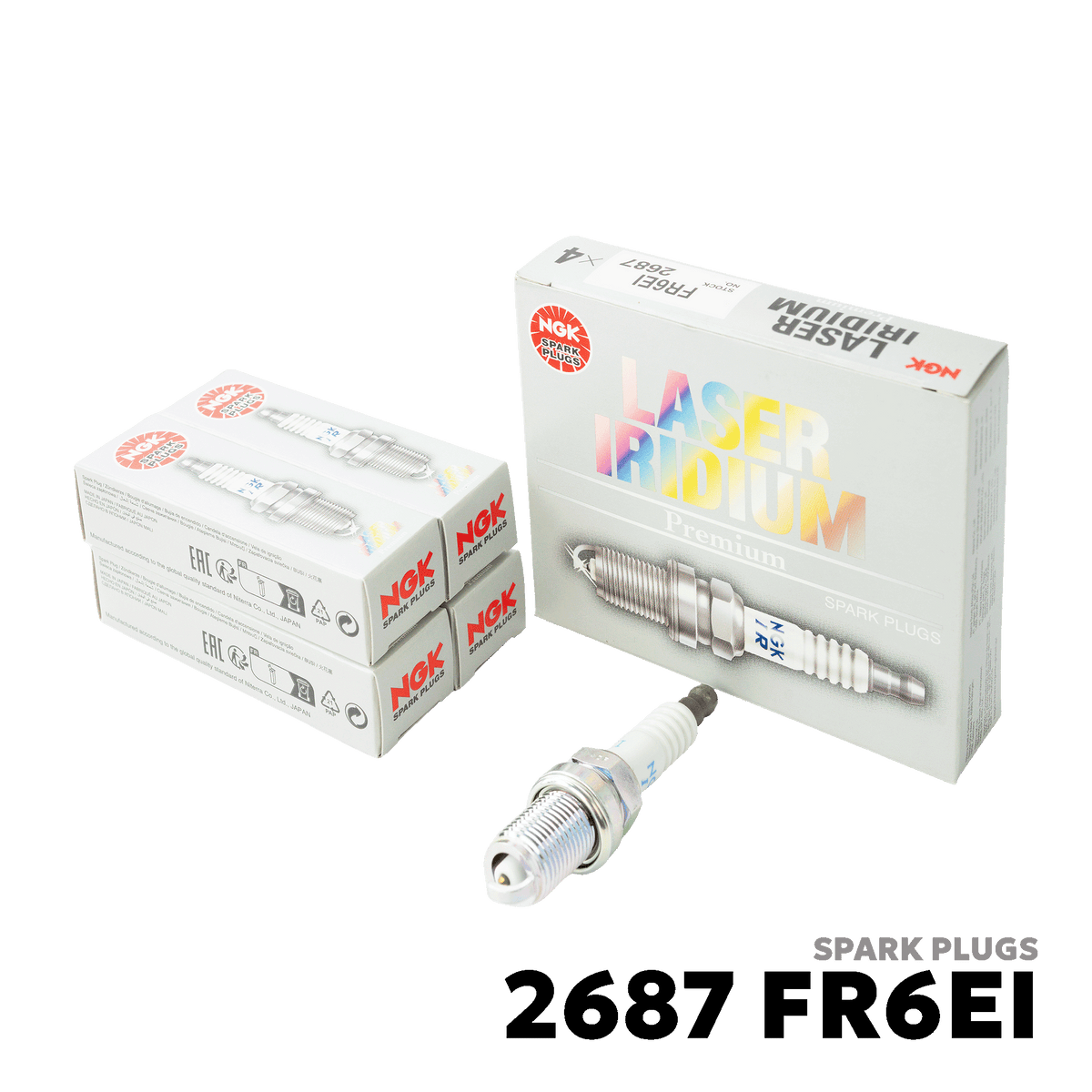 2008 - 2018 MITSUBISHI LANCER EX SPARK PLUGS - NGK - 2687 FR6EI