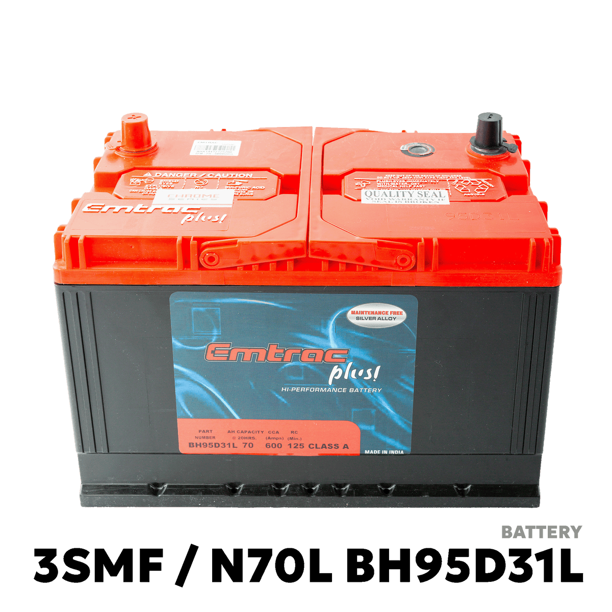 2005 - 2015 TOYOTA HILUX / FORTUNER / INNOVA BATTERY - EMTRAC PLUS - BH95D31L