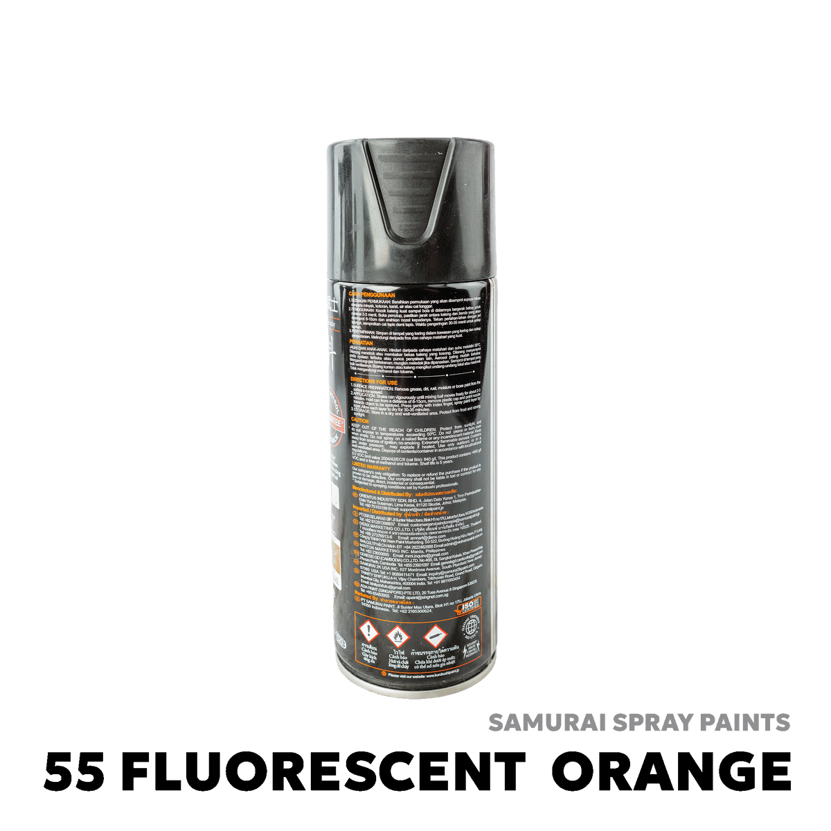 ALL VEHICLES SPRAY PAINT - SAMURAI - 55 FLUORESCENT ORANGE