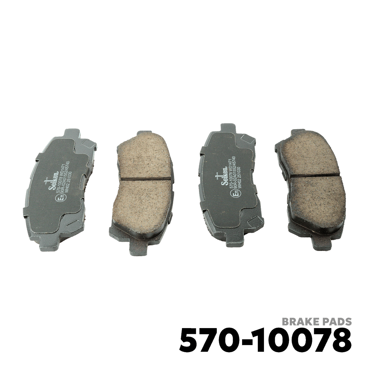 2010 - 2015 TOYOTA HILUX 4X2 BRAKE PAD - SEIKEN 570-10078