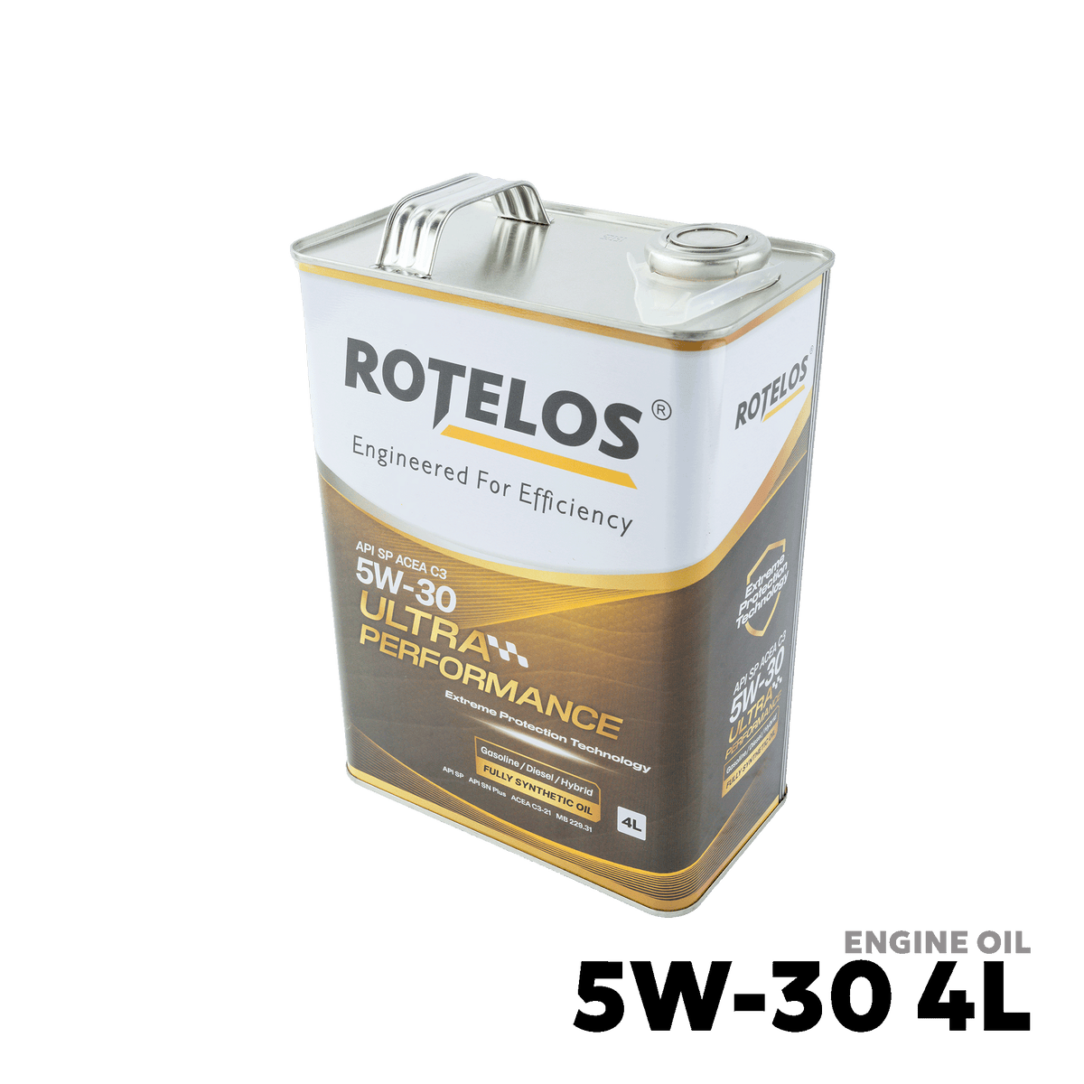 2016 - PRESENT TOYOTA HILUX / FORTUNER / INNOVA / HIACE DIESEL ENGINE OIL - ROTELOS 5W-30 API SP / ACEA C3 4 LITER