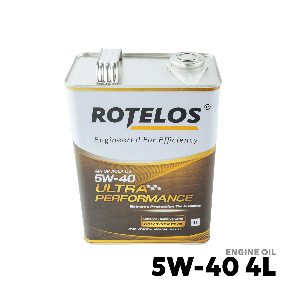 2016 - PRESENT TOYOTA FORTUNER / HILUX 2GD-FTV DIESEL ENGINE OIL - ROTELOS 5W-40 API SP / ACEA C3 4 LITER