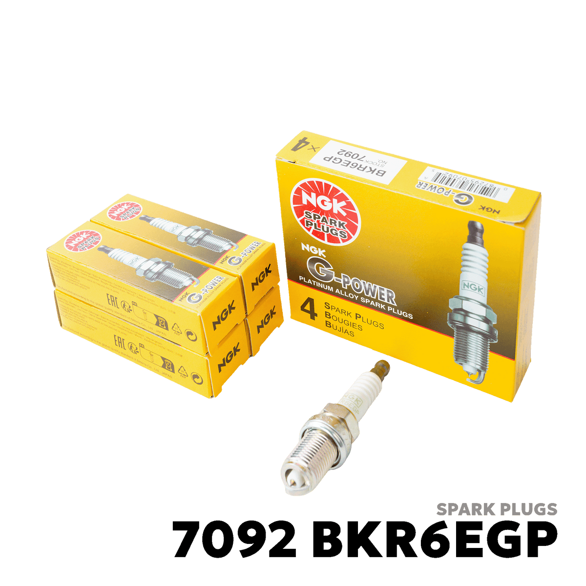 2003 - 2016 TOYOTA VIOS GEN 1 / 2 / 3 SPARK PLUGS - NGK - 7092 BKR6EGP