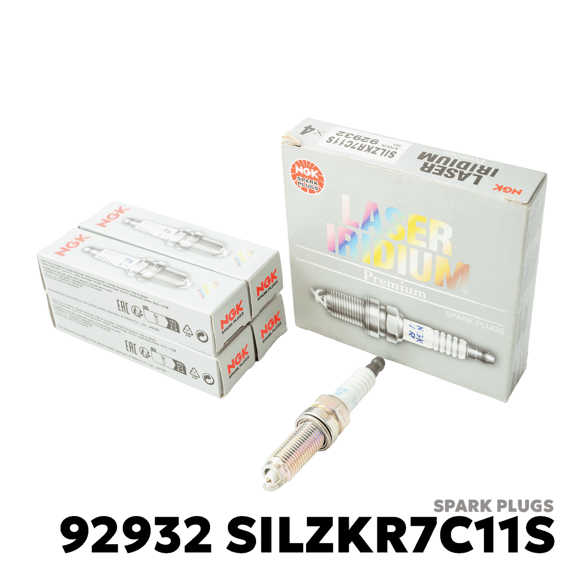2012 - 2015 HONDA CIVIC GEN 9 SPARK PLUGS - NGK - 92932 SILZKR7C11S