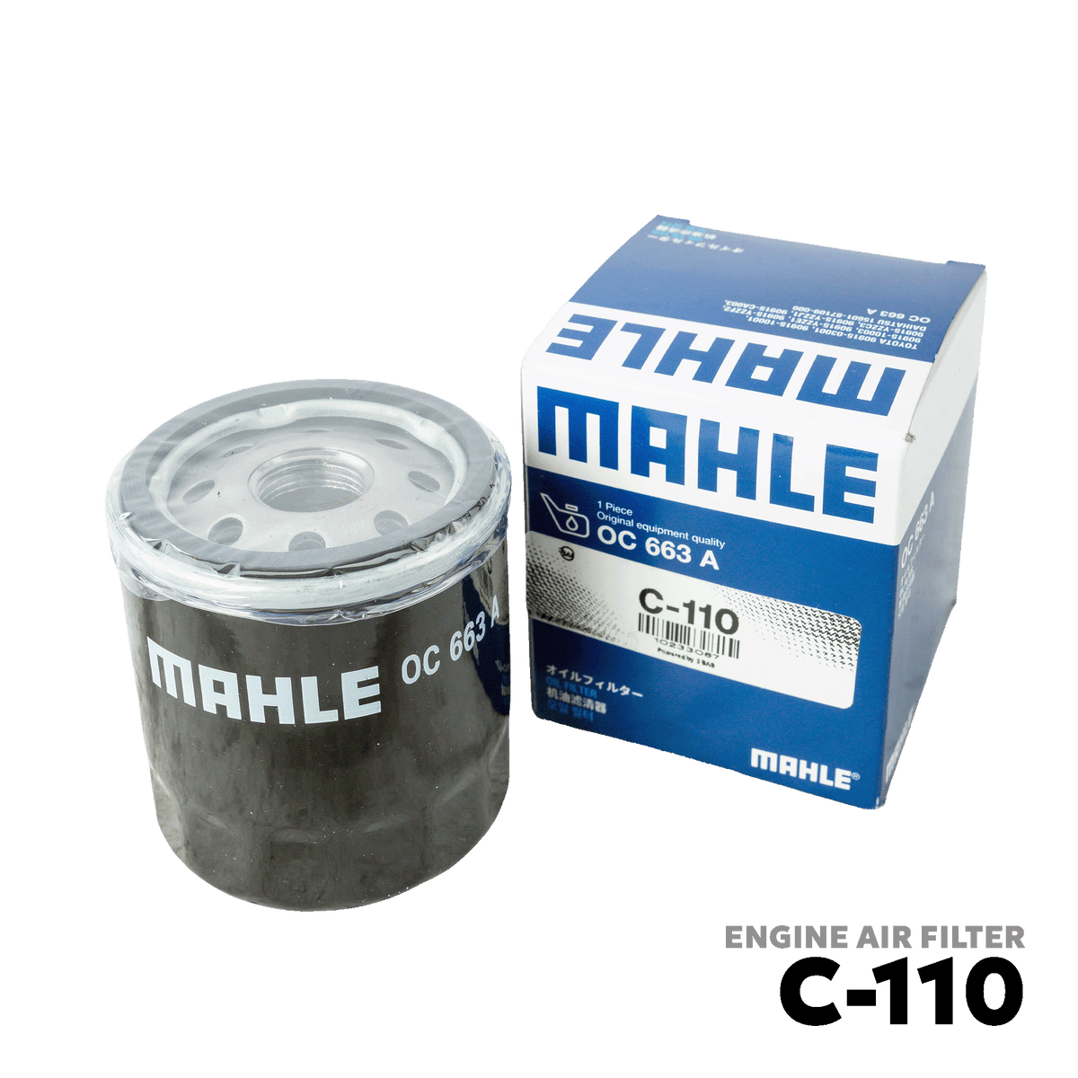 2003 - PRESENT TOYOTA VIOS 2NZ-FE / 1NZ-FE / 1NR-FE / 2NR-FE OIL FILTER - MAHLE - C-110