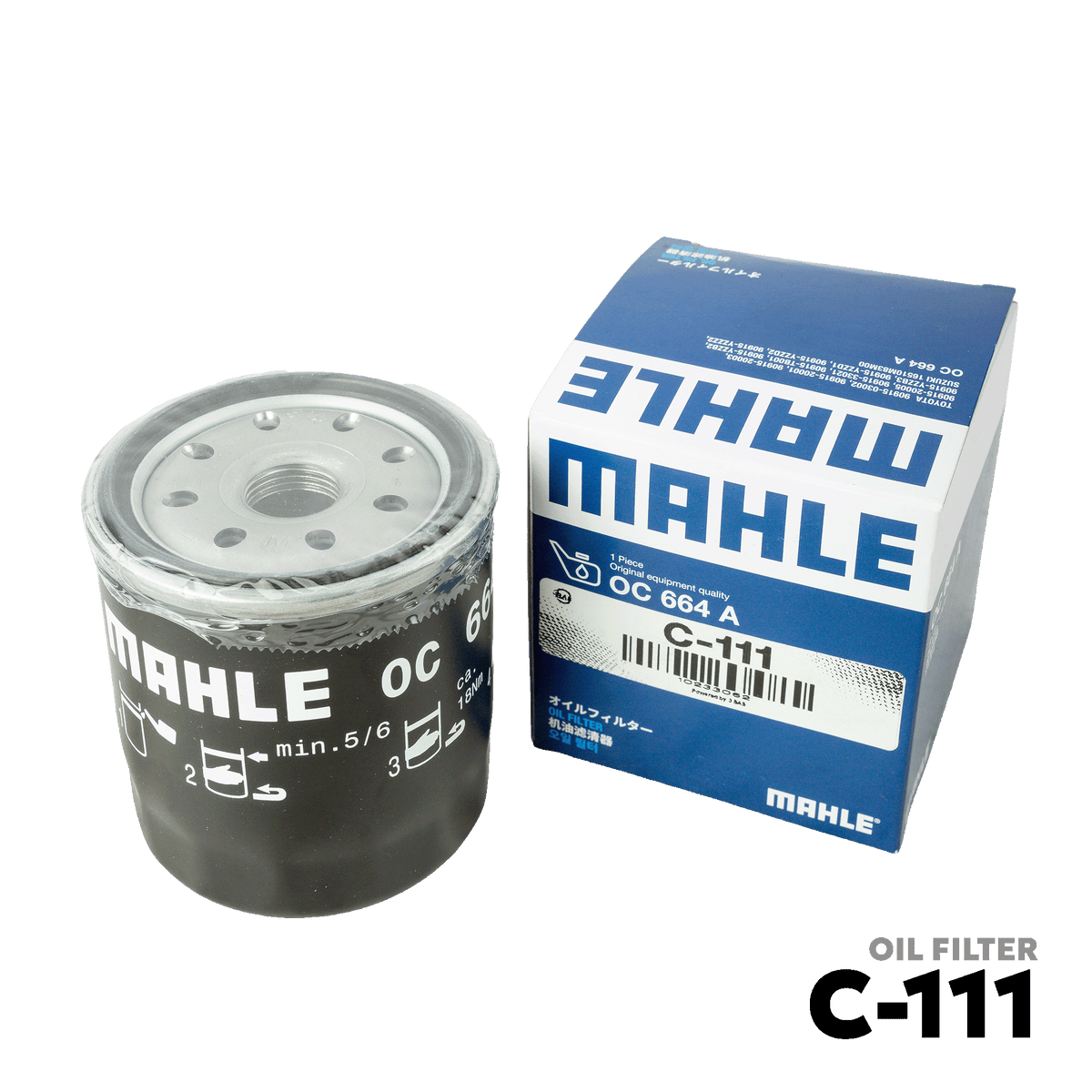 2004 - 2015 TOYOTA INNOVA 2KD-FTV D-4D / 1TR-FE OIL FILTER - MAHLE - C-111