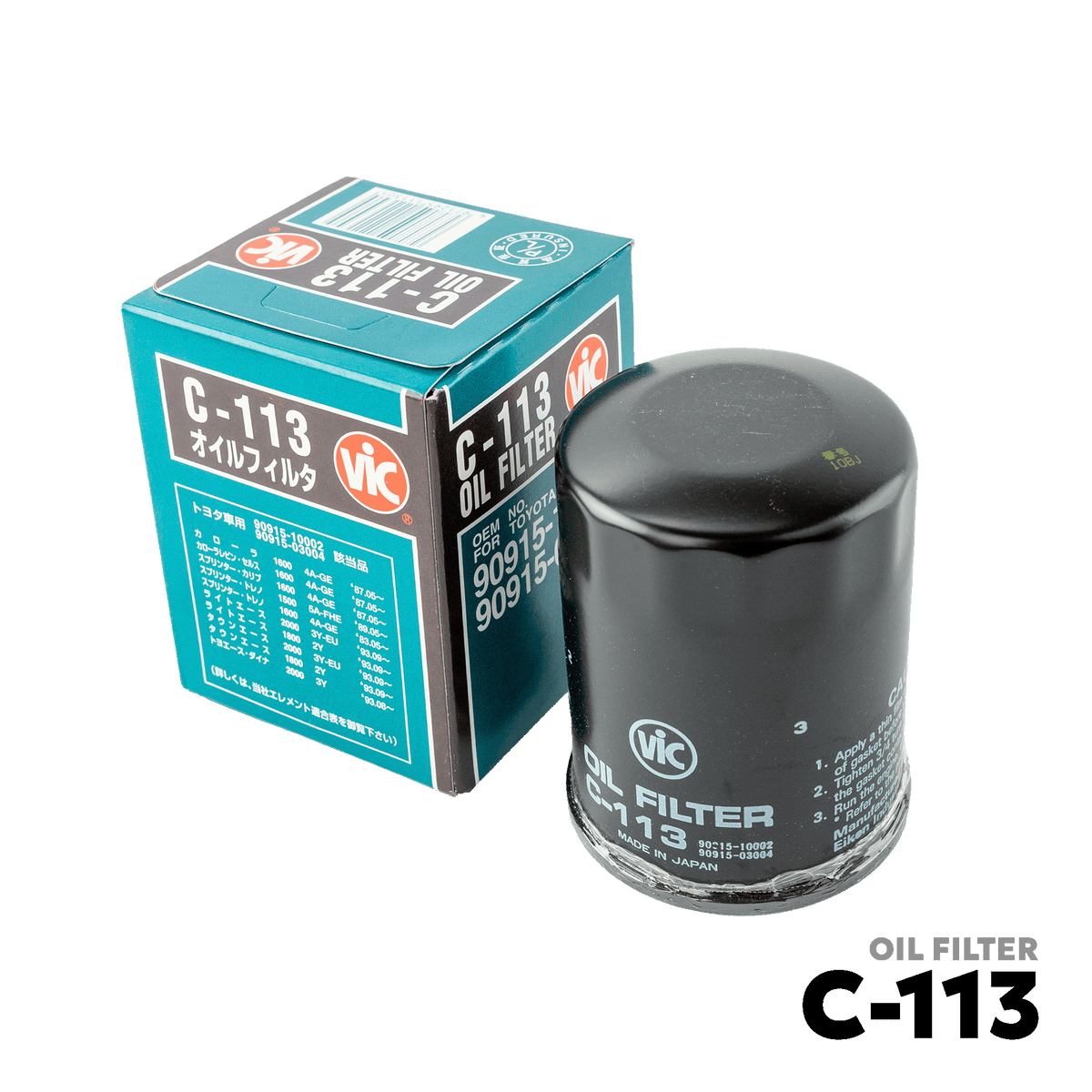 1994 - 2005 TOYOTA RAV4 3S-FE 1AZ-FE OIL FILTER - VIC C-113