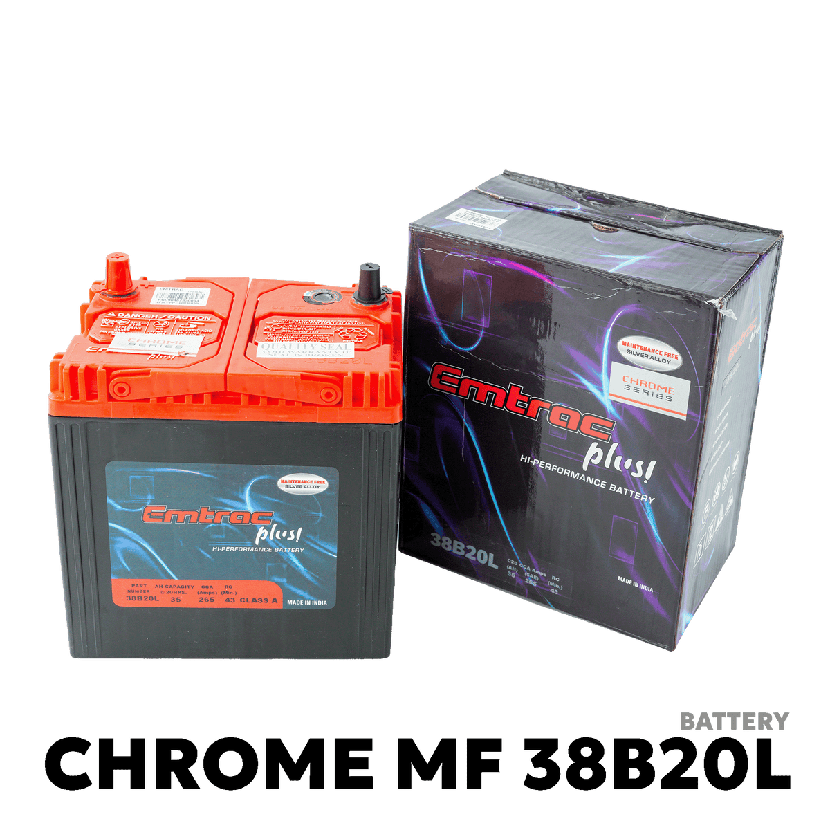 2014 - 2023 TOYOTA WIGO BATTERY - EMTRAC PLUS - CHROME MF 38B20L