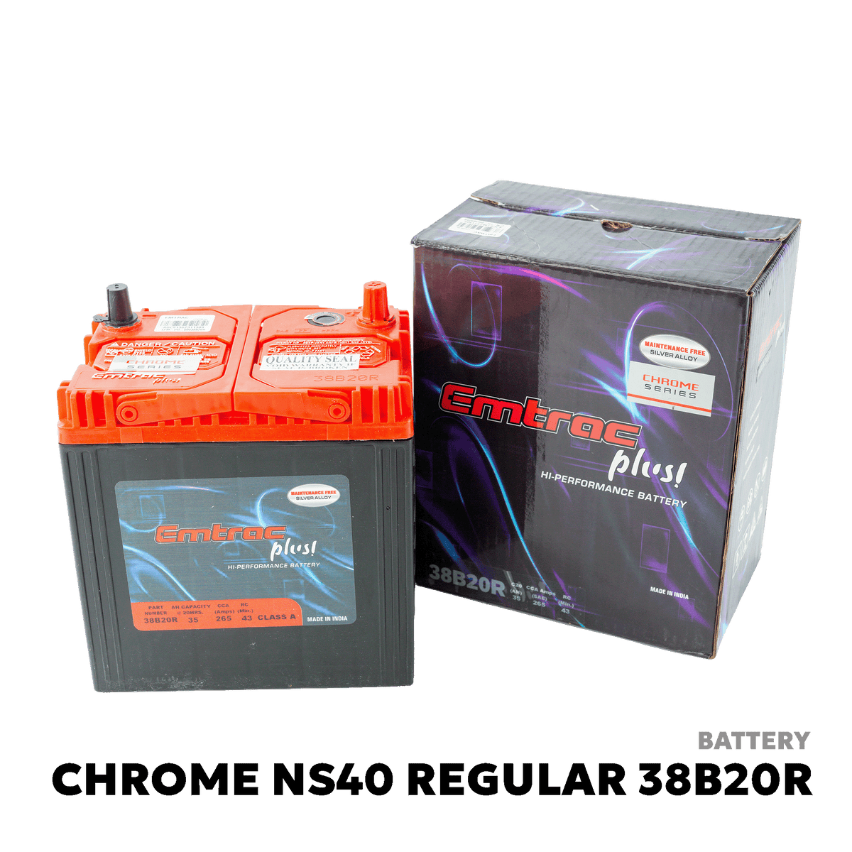 2006 - 2021 TOYOTA AVANZA GEN 1 / 2 BATTERY - EMTRAC PLUS - CHROME MF 38B20R