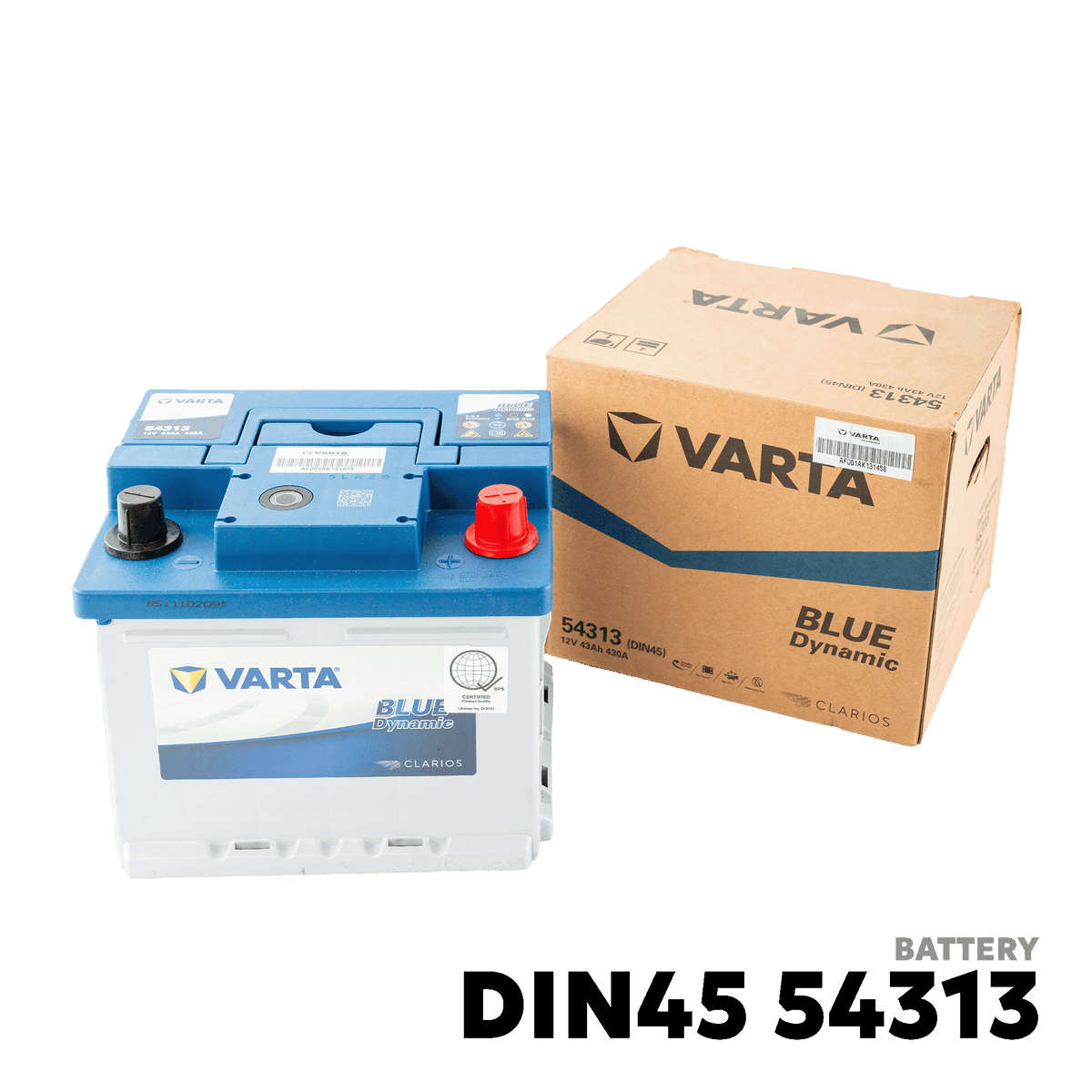 2010 - 2019 FORD FIESTA GAS BATTERY - VARTA - DIN45 54313