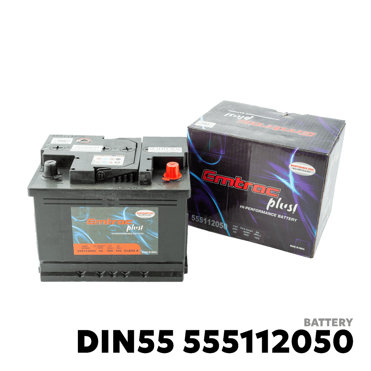 2010 - 2017 CHEVROLET CRUZE BATTERY - EMTRAC PLUS - PLATINUM DIN55 555112050