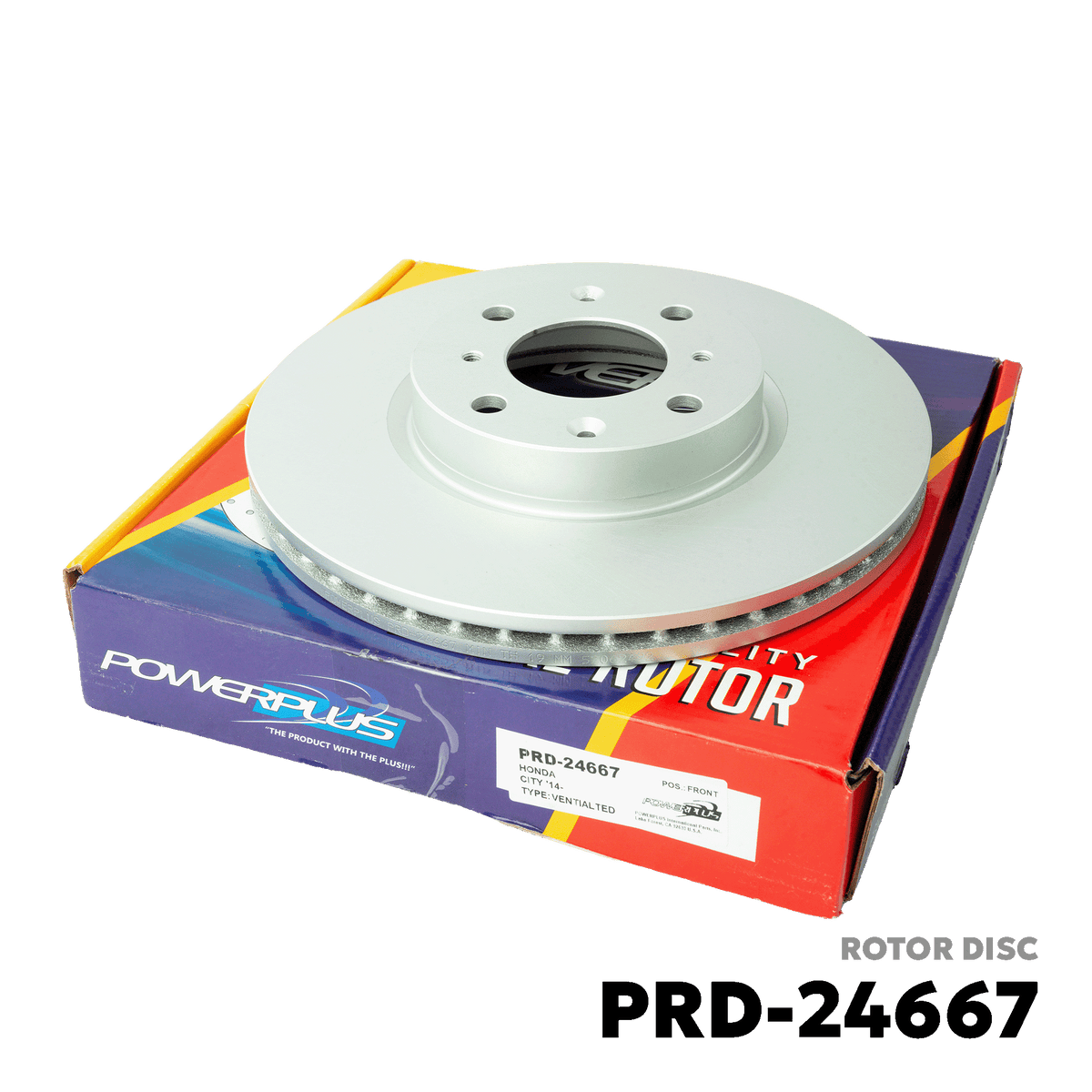 2014 - 2020 HONDA CITY GM6 ROTOR DISC - POWER PLUS PRD-24667