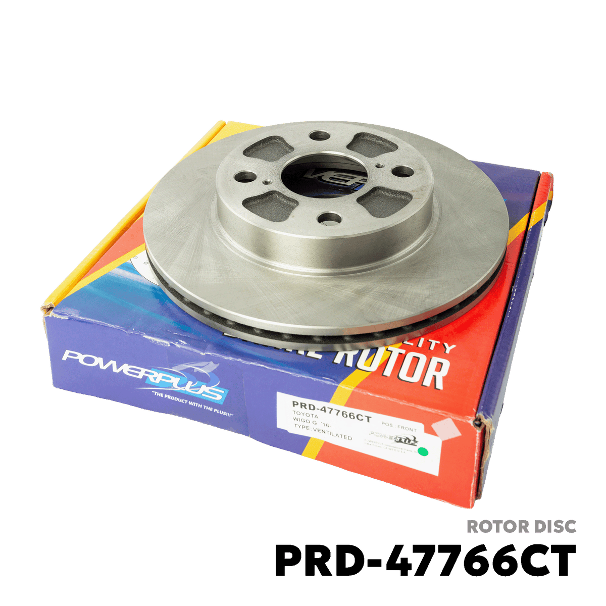 2016 - 2022 TOYOTA WIGO G ROTOR DISC - POWER PLUS PRD-47766CT