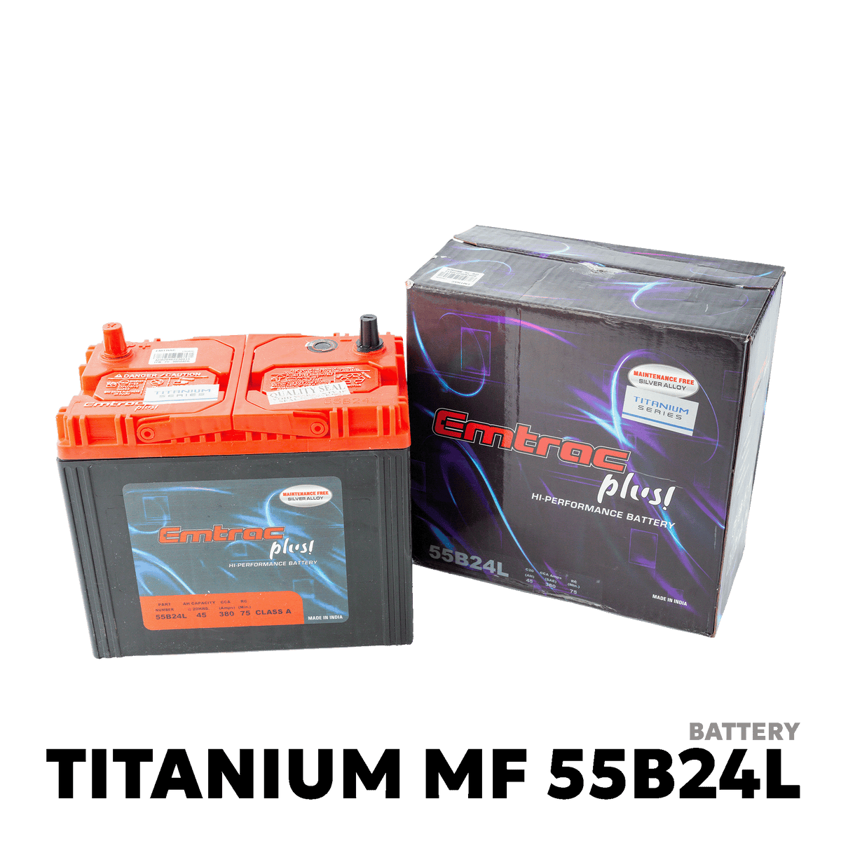 2003 - 2022 TOYOTA VIOS GEN 1 / 2 / 3 / 4 BATTERY - EMTRAC PLUS - TITANIUM MF 55B24L