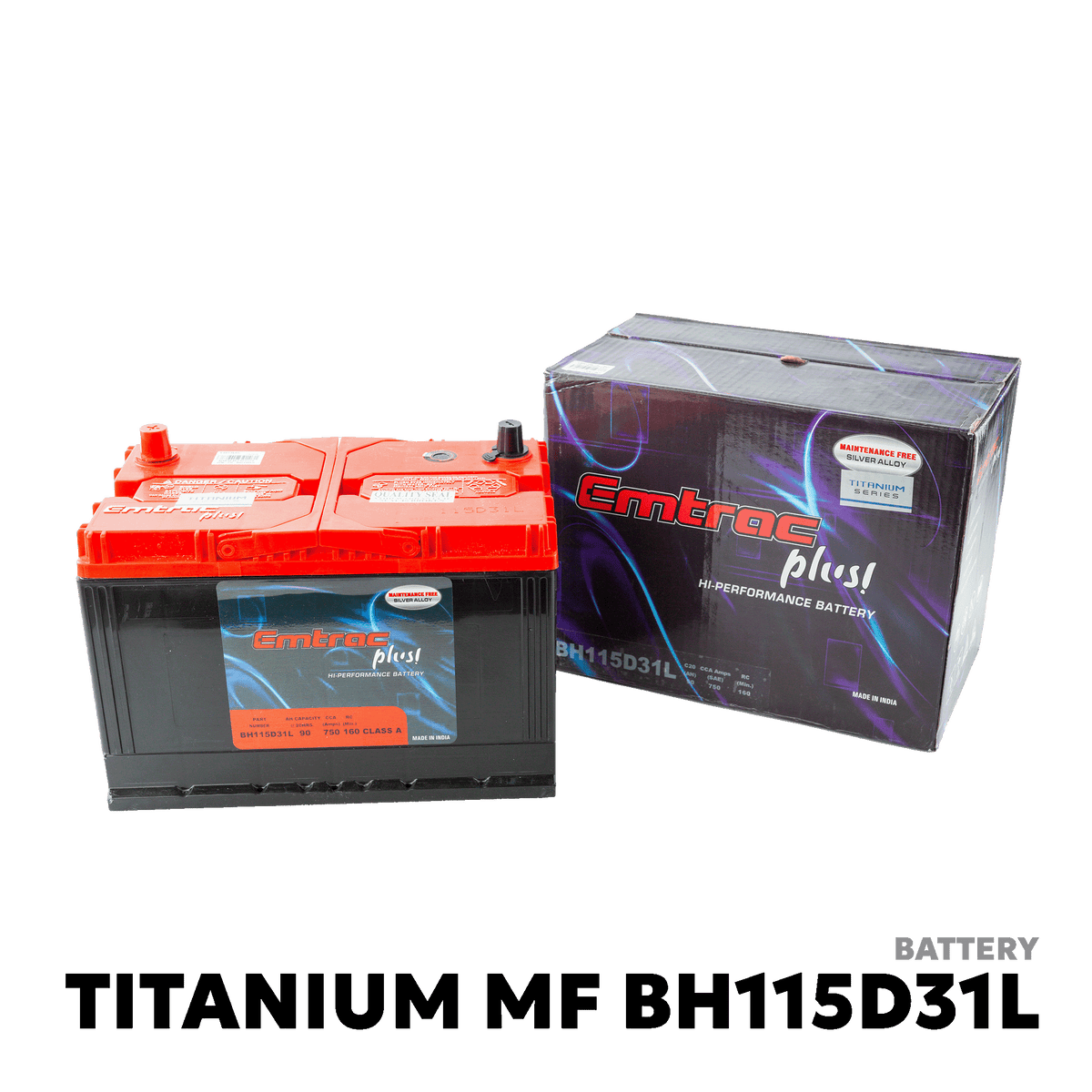 2005 - 2015 TOYOTA FORTUNER DSL BATTERY - EMTRAC PLUS - TITANIUM MF BH115D31L