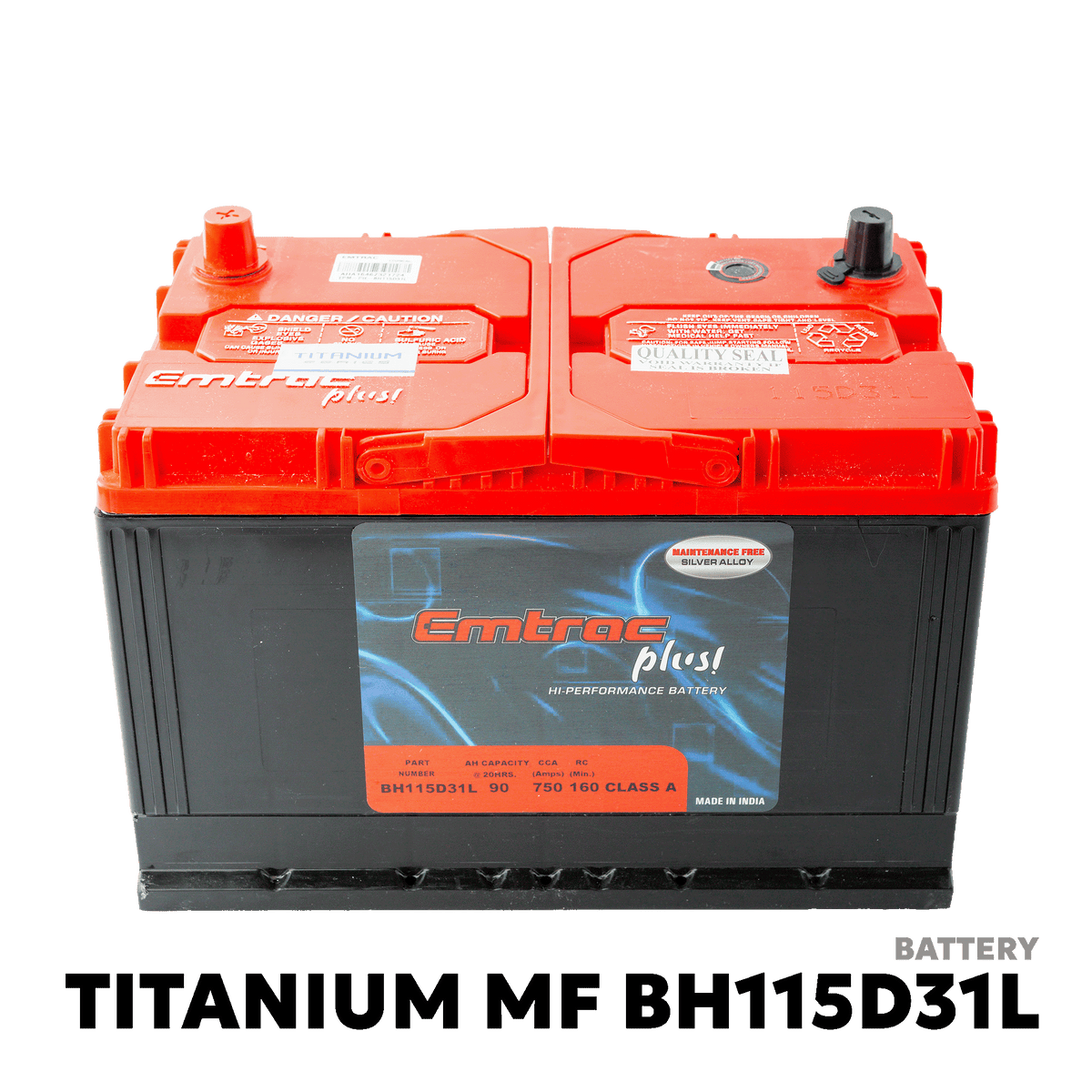 2005 - 2015 TOYOTA FORTUNER DSL BATTERY - EMTRAC PLUS - TITANIUM MF BH115D31L
