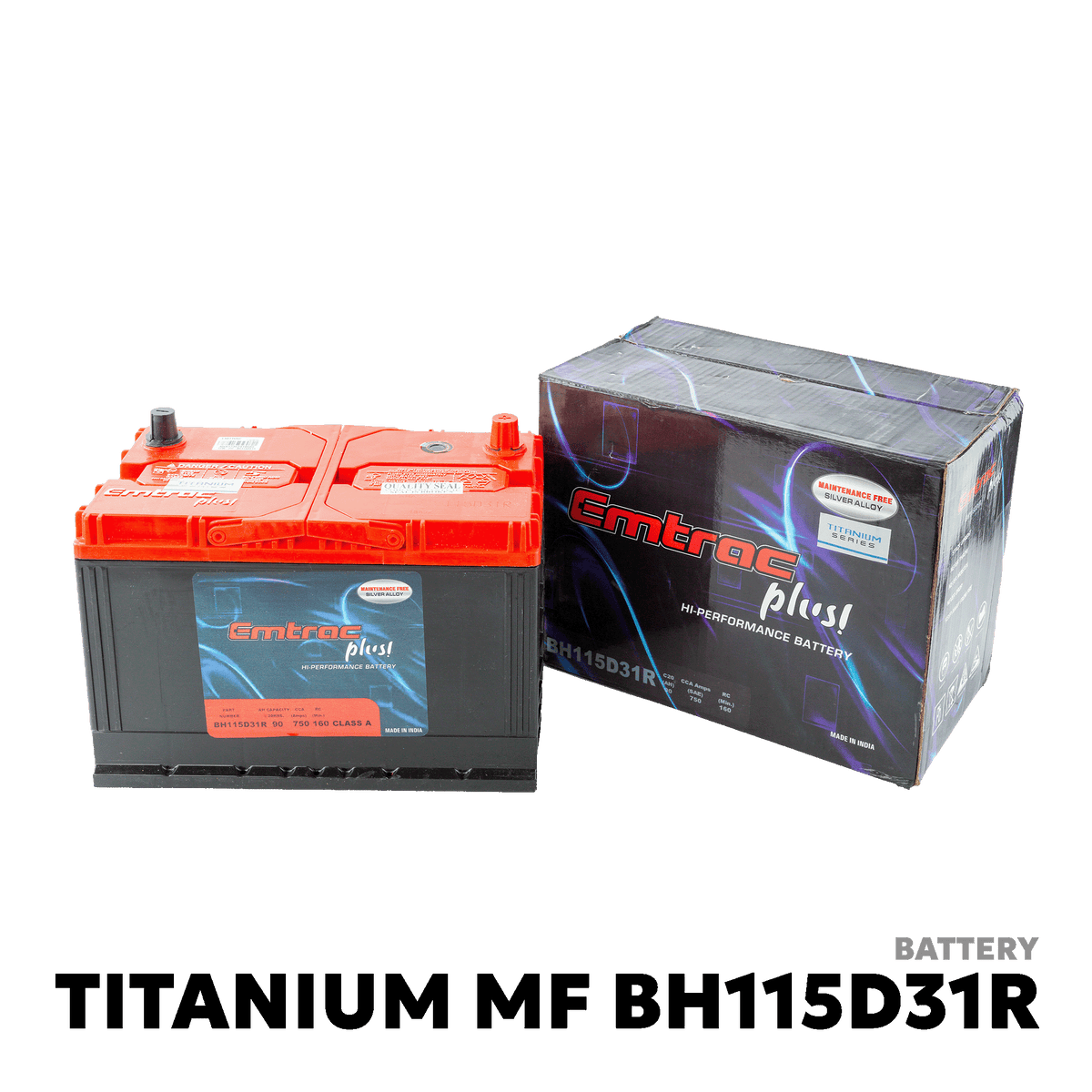1995 - 2026 ISUZU ELF / NKR / NPR / NHR BATTERY - EMTRAC PLUS - TITANIUM MF BH115D31R
