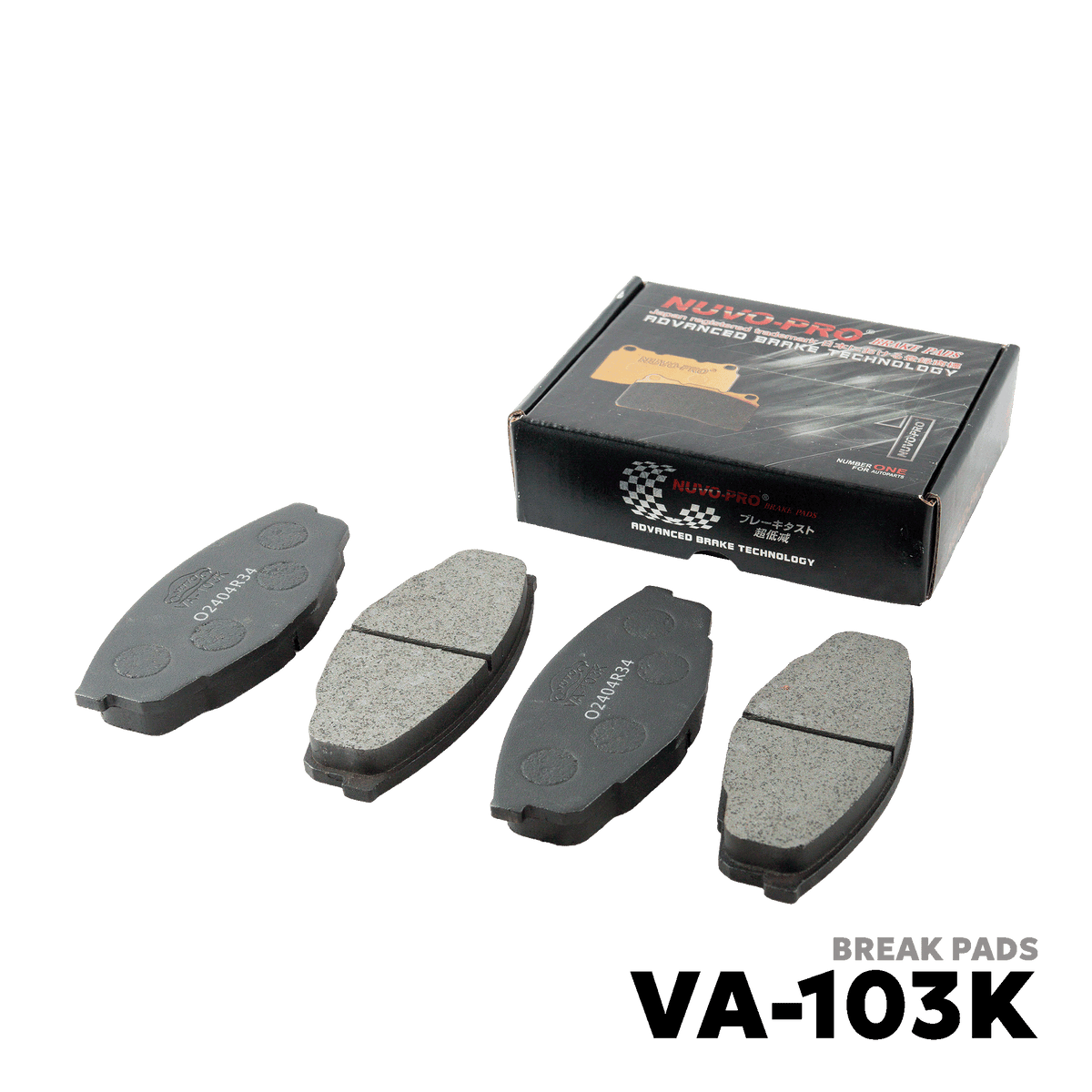 1978 - 1988 TOYOTA CRESSIDA 18R BRAKE PADS - NUVO-PRO - VA-103K