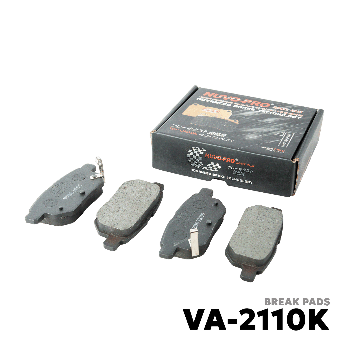 2006 - 2012 TOYOTA YARIS BRAKE PADS - NUVO-PRO - VA-2110K