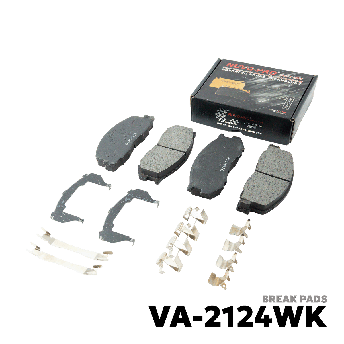 1990 - 1991 TOYOTA LITEACE BRAKE PADS - NUVO-PRO - VA-2124WK