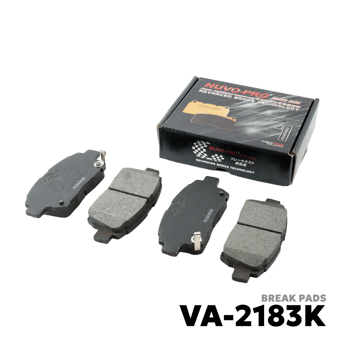 2003-2007 TOYOTA VIOS BRAKE PADS - NUVO-PRO VA-2183K