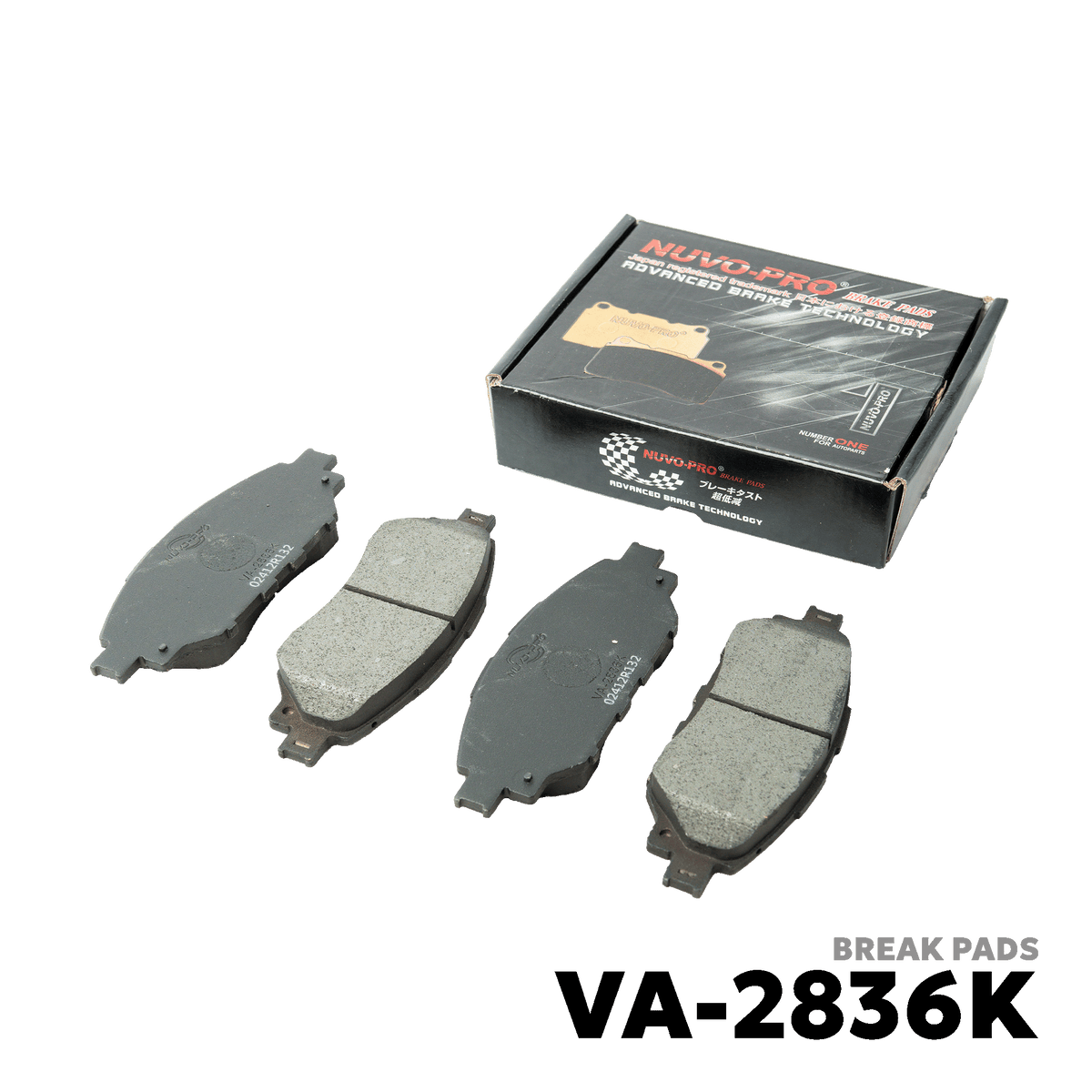 2015 - 2022 TOYOTA HILUX 4X2 BRAKE PADS - NUVO-PRO - VA-2836K