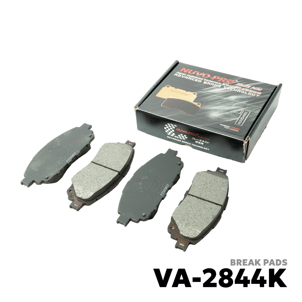2016 - 2022 TOYOTA INNOVA BRAKE PADS - NUVO-PRO - VA-2844K