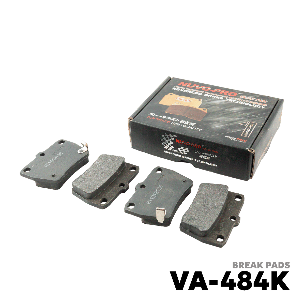 2000 - 2005 TOYOTA RAV4 BRAKE PADS - NUVO-PRO - VA-484K