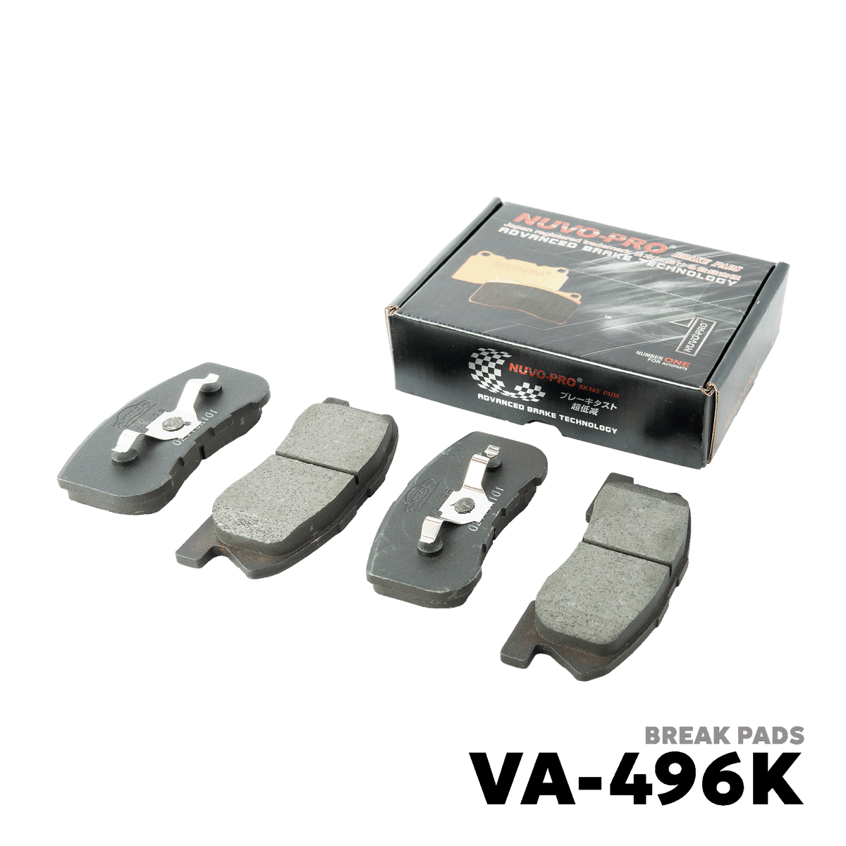 2014 - 2022 TOYOTA WIGO G BRAKE PADS - NUVO-PRO - VA-496K