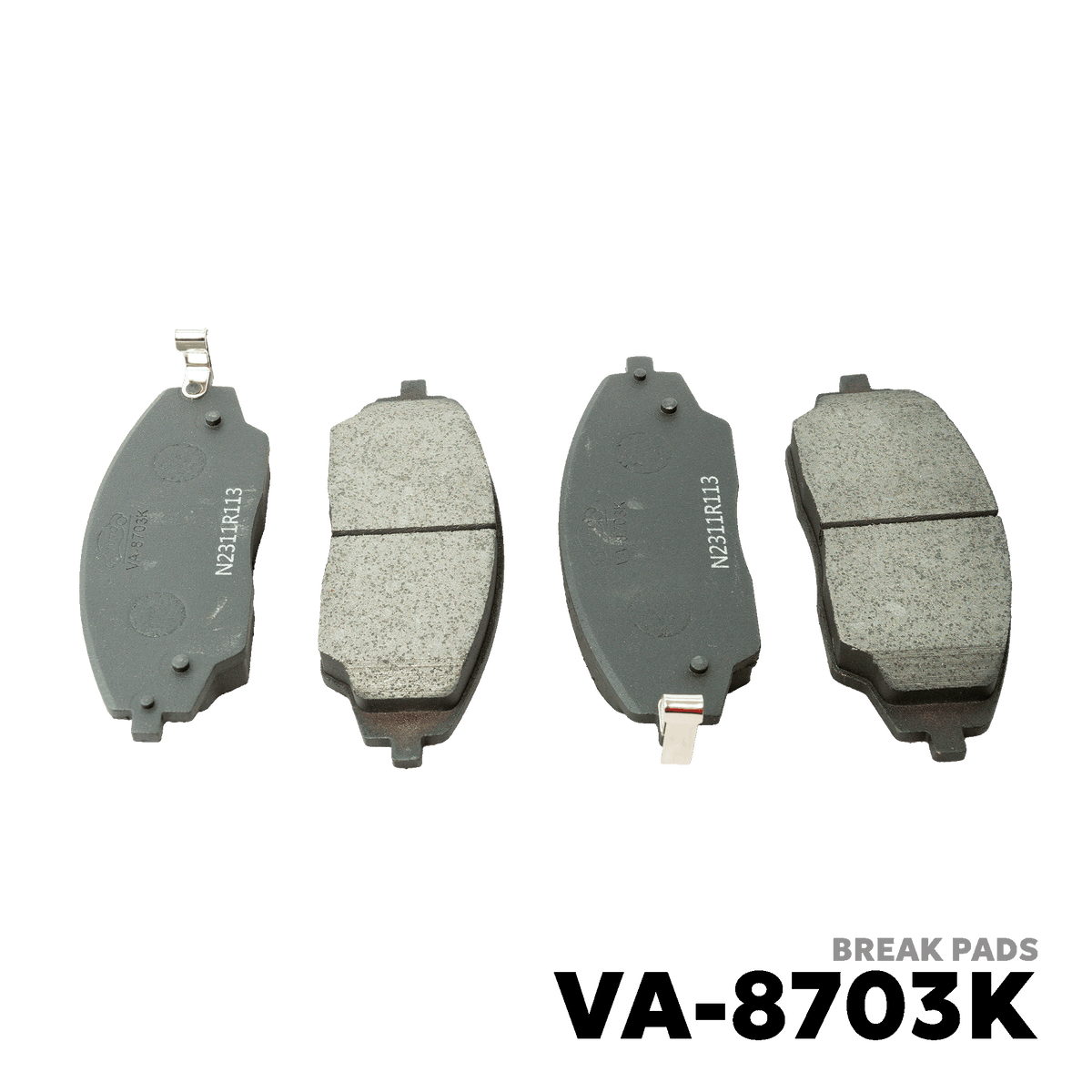 2011 - 2017 KIA PICANTO GEN 2 BRAKE PAD - NUVO-PRO - VA-8703K