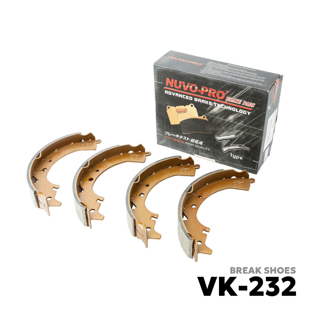 1990 - 1997 TOYOTA TAMARAW FX BRAKE SHOE - NUVO-PRO - VK-232