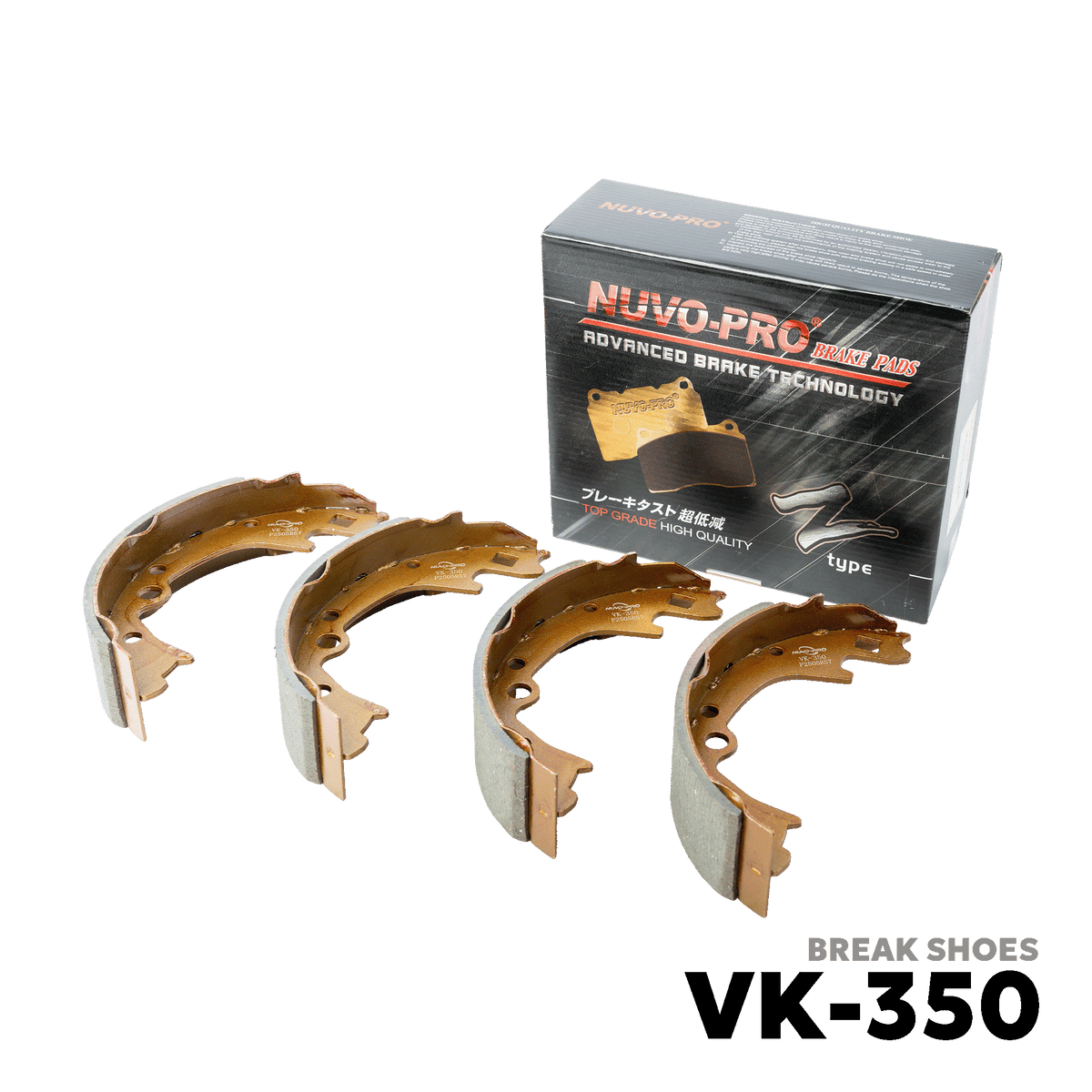 1993 - 1998 KIA BONGO 4X4 BRAKE SHOE - NUVO-PRO - VK-350
