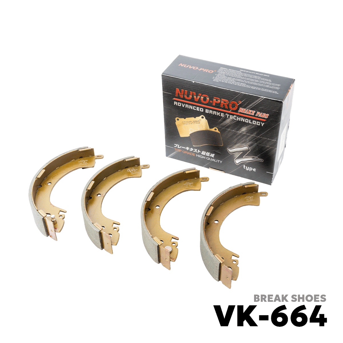 1986 - 2002 MITSUBISHI L300 GAS / DSL BRAKE SHOE - NUVO-PRO - VK-664