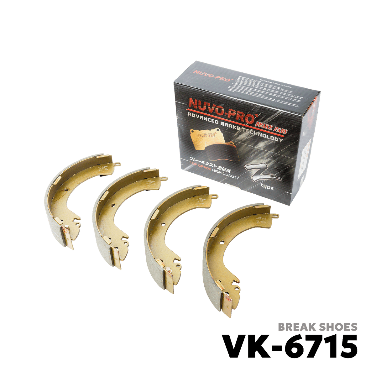 2007 - 2010 MITSUBISHI TRITON / L200 4X2 BRAKE SHOE - NUVO-PRO - VK-6715