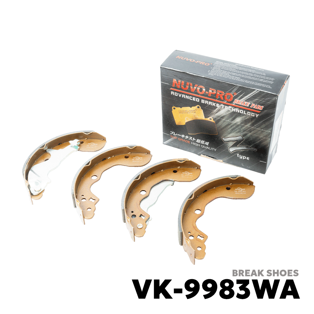 2014 - PRESENT SUZUKI ERTIGA BRAKE SHOE - NUVO-PRO - VK-9983WA