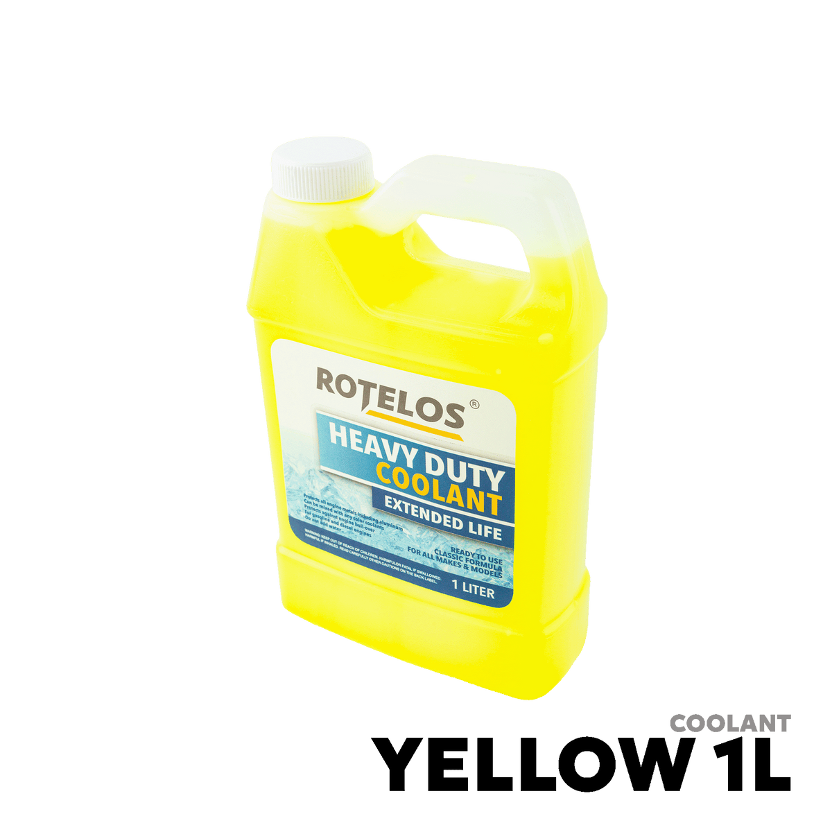 2000 - PRESENT HYBRID OAT LINES VEHICLES COOLANT - ROTELOS HEADY DUTY COOLANT YELLOW 1 LITER