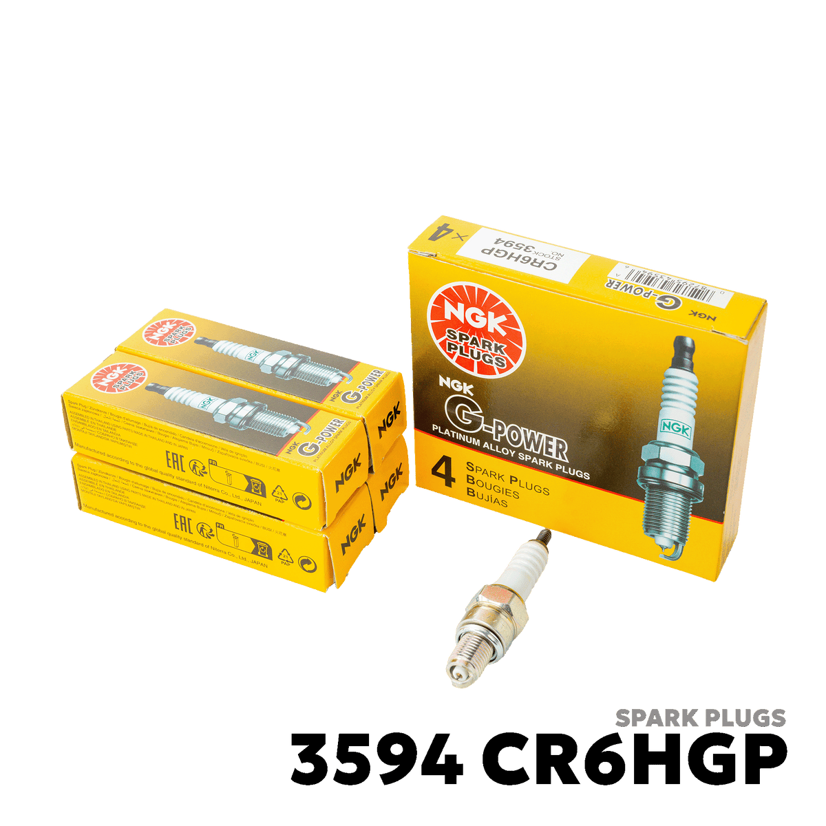 2007 - 2021 YAMAHA MIO SPORTY / AMORE / SOUL 115 CARB SPARK PLUGS - NGK - 3594 CR6HGP