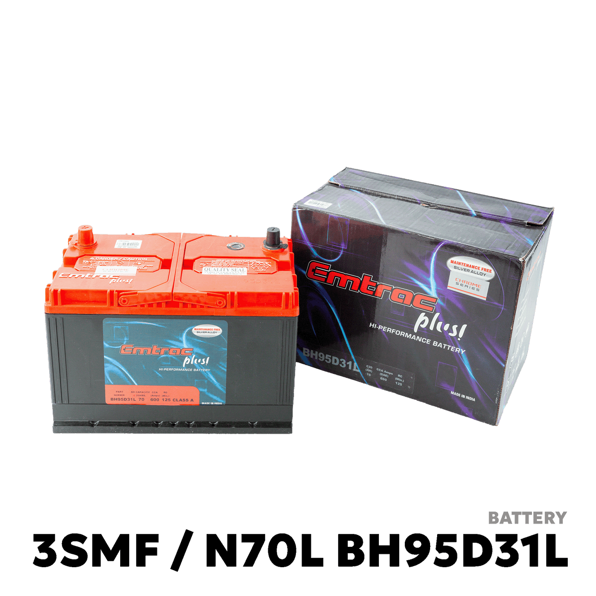 2005 - 2015 TOYOTA HILUX / FORTUNER / INNOVA BATTERY - EMTRAC PLUS - BH95D31L