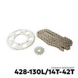 2015 - 2021 YAMAHA SNIPER 150 MXi / KING CHAIN & SPROCKET - OSAKI - 155 428-130L / 14T-42T