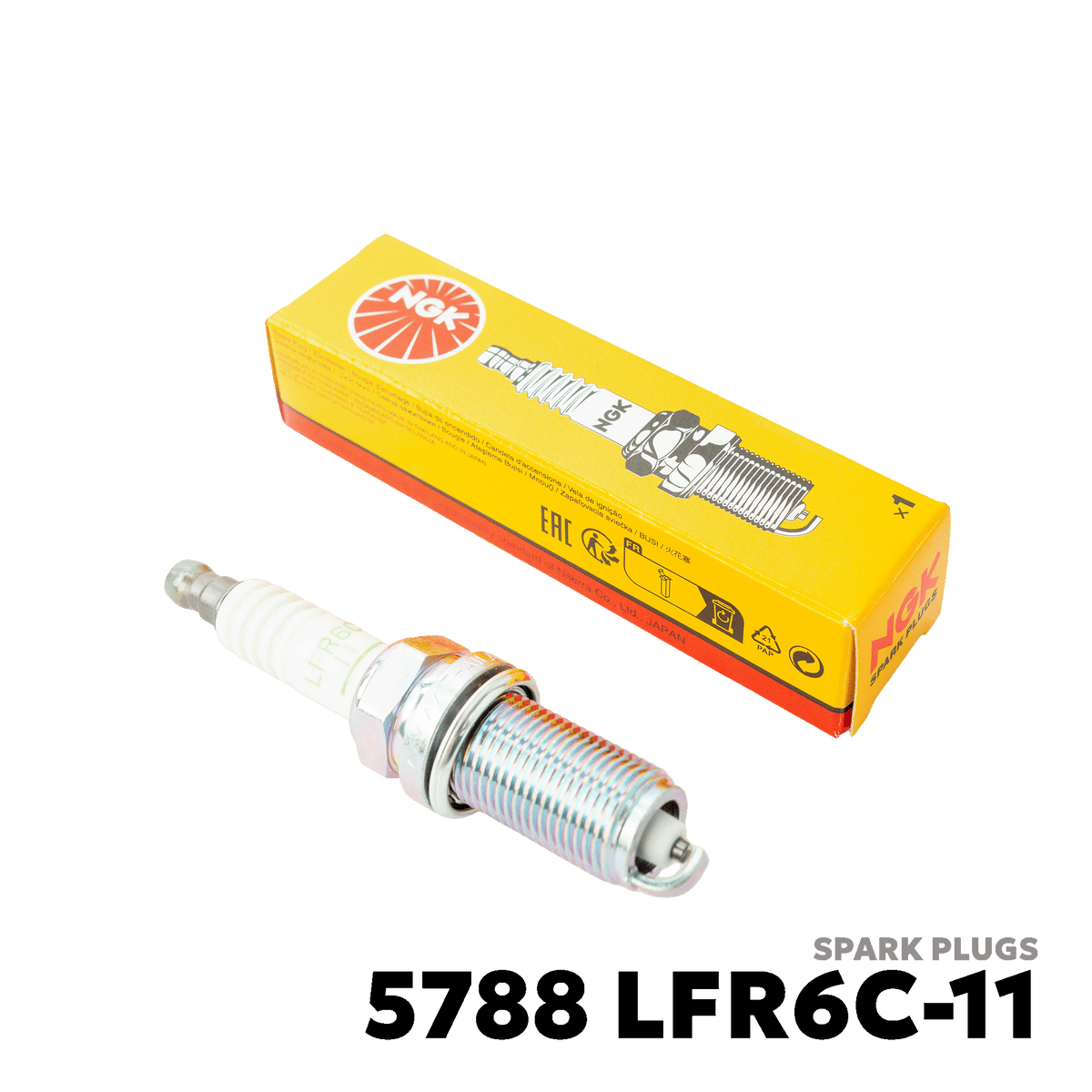 2005 - 2015 TOYOTA INNOVA GAS SPARK PLUGS - NGK - 5788 LFR6C-11