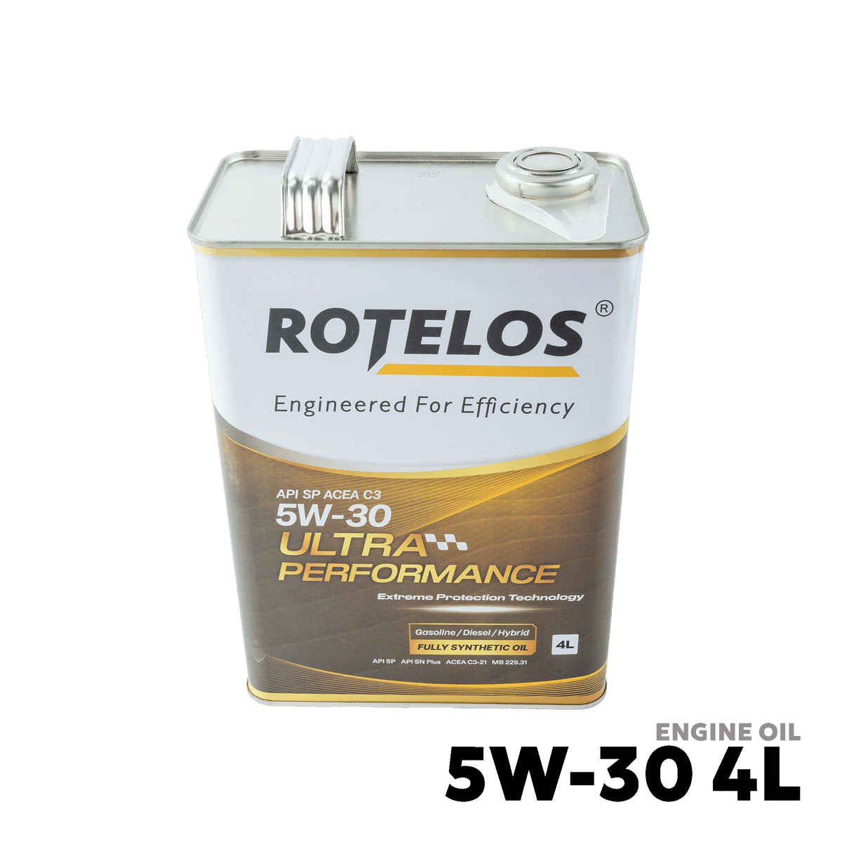 2016 - PRESENT TOYOTA HILUX / FORTUNER / INNOVA / HIACE DIESEL ENGINE OIL - ROTELOS 5W-30 API SP / ACEA C3 4 LITER