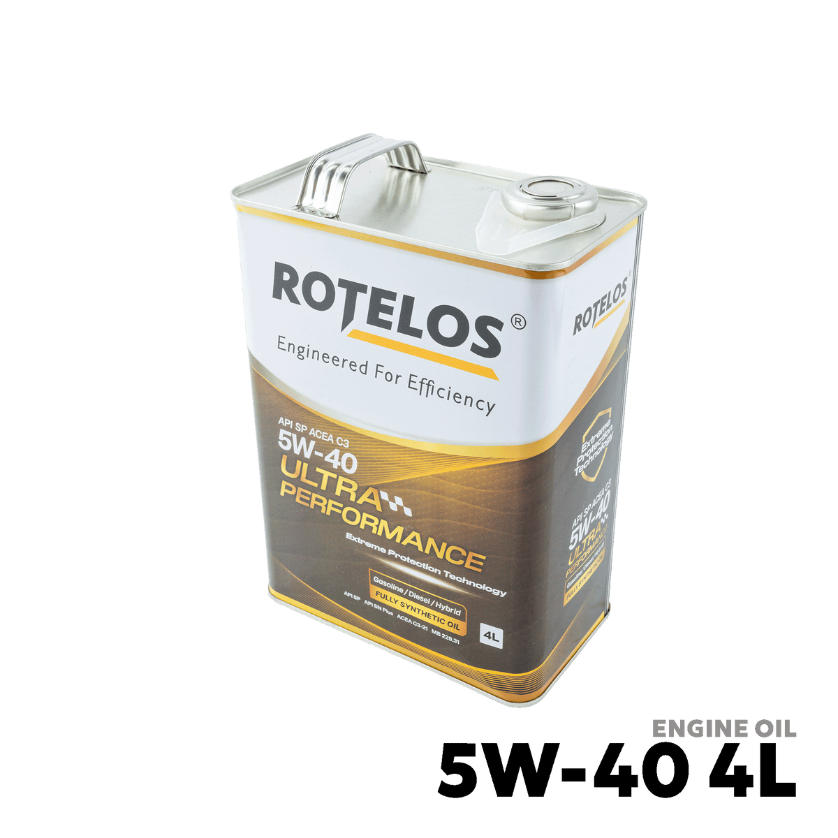 2016 - PRESENT TOYOTA FORTUNER / HILUX 2GD-FTV DIESEL ENGINE OIL - ROTELOS 5W-40 API SP / ACEA C3 4 LITER
