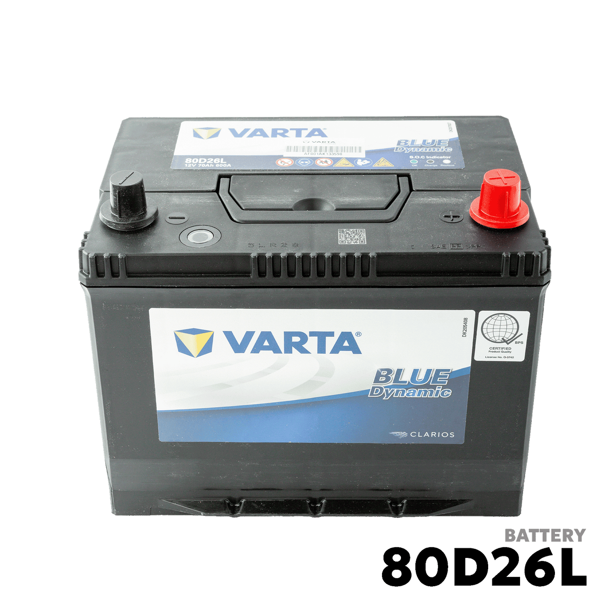 2005 - 2015 TOYOTA INNOVA GAS BATTERY - VARTA - 80D26L