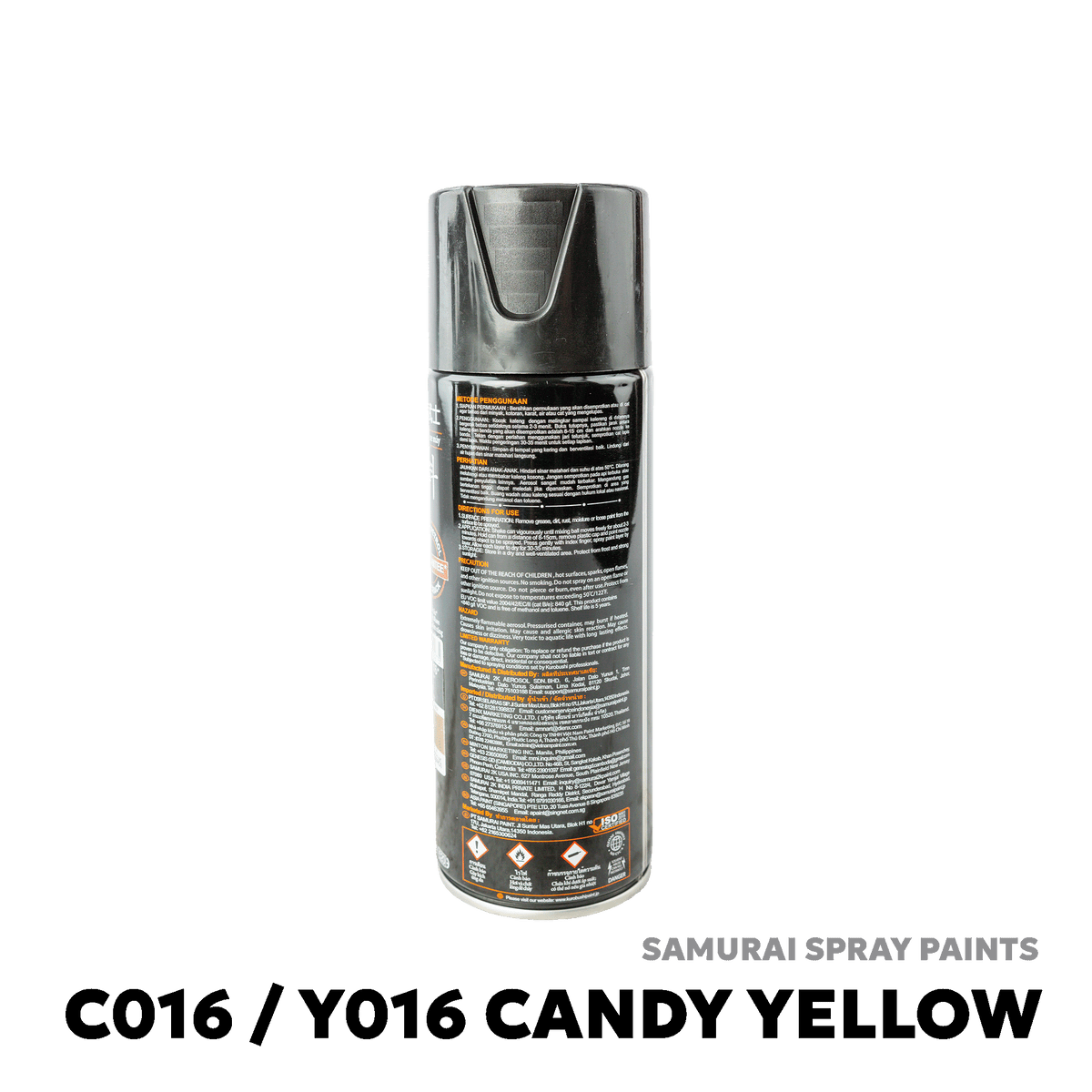 ALL VEHICLES SPRAY PAINT - SAMURAI - C016 / Y016 CANDY YELLOW