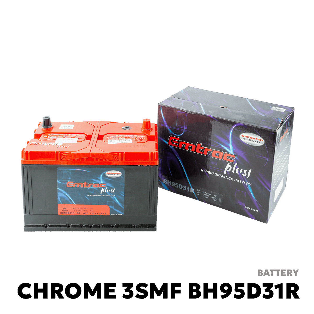 2005 - 2015 TOYOTA HILUX / FORTUNER / INNOVA BATTERY - EMTRAC PLUS - BH95D31R