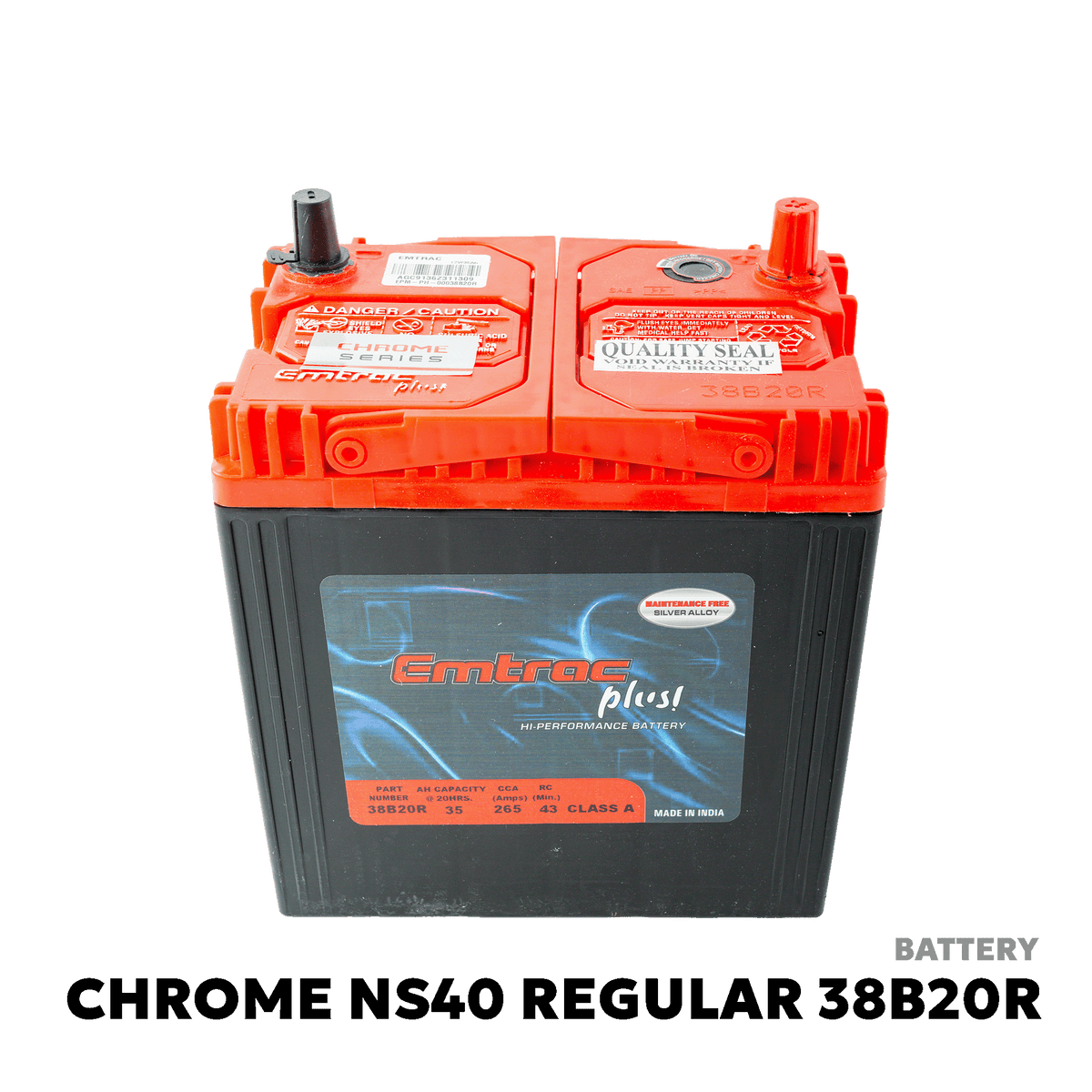 2006 - 2021 TOYOTA AVANZA GEN 1 / 2 BATTERY - EMTRAC PLUS - CHROME MF 38B20R