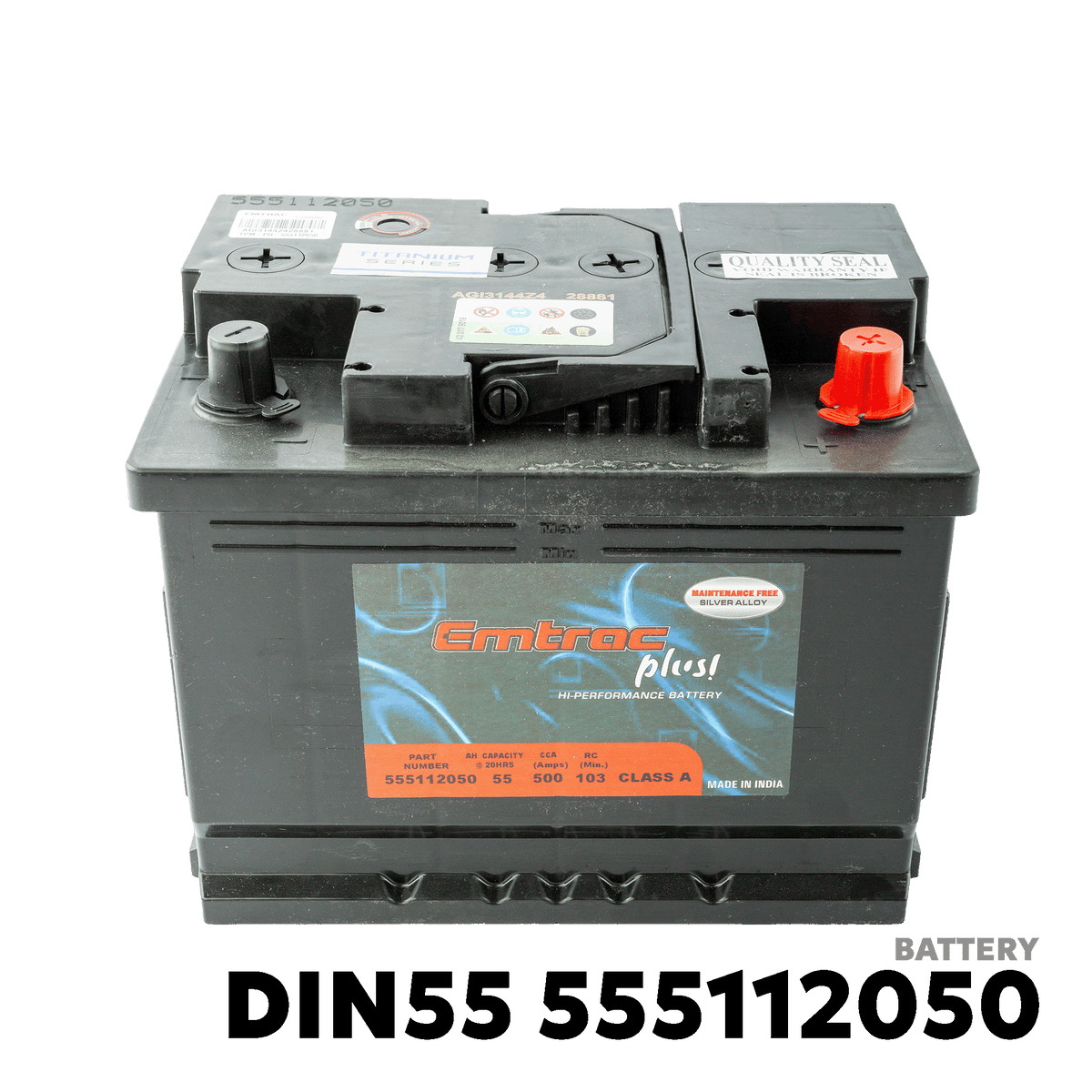 2010 - 2017 CHEVROLET CRUZE BATTERY - EMTRAC PLUS - PLATINUM DIN55 555112050